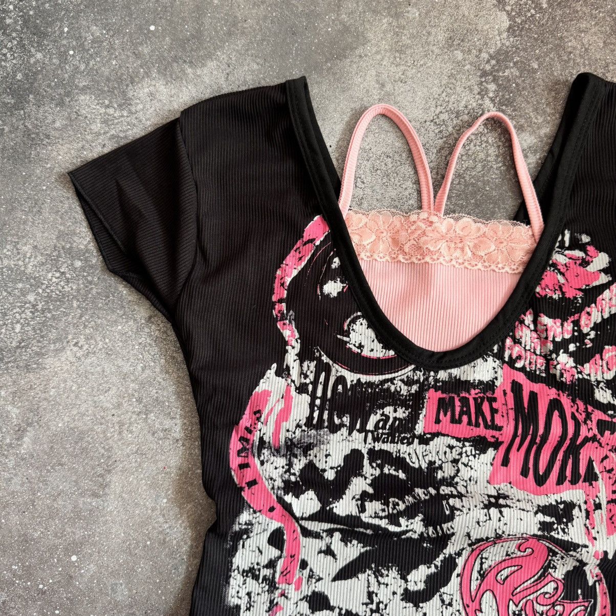 Hysteric Glamour × Japanese Brand × Vintage Amazing 2000’s Aesthetic Gothic Emo Y2K T-Shirt Size M / US 6-8 / IT 42-44 - 2 Thumbnail