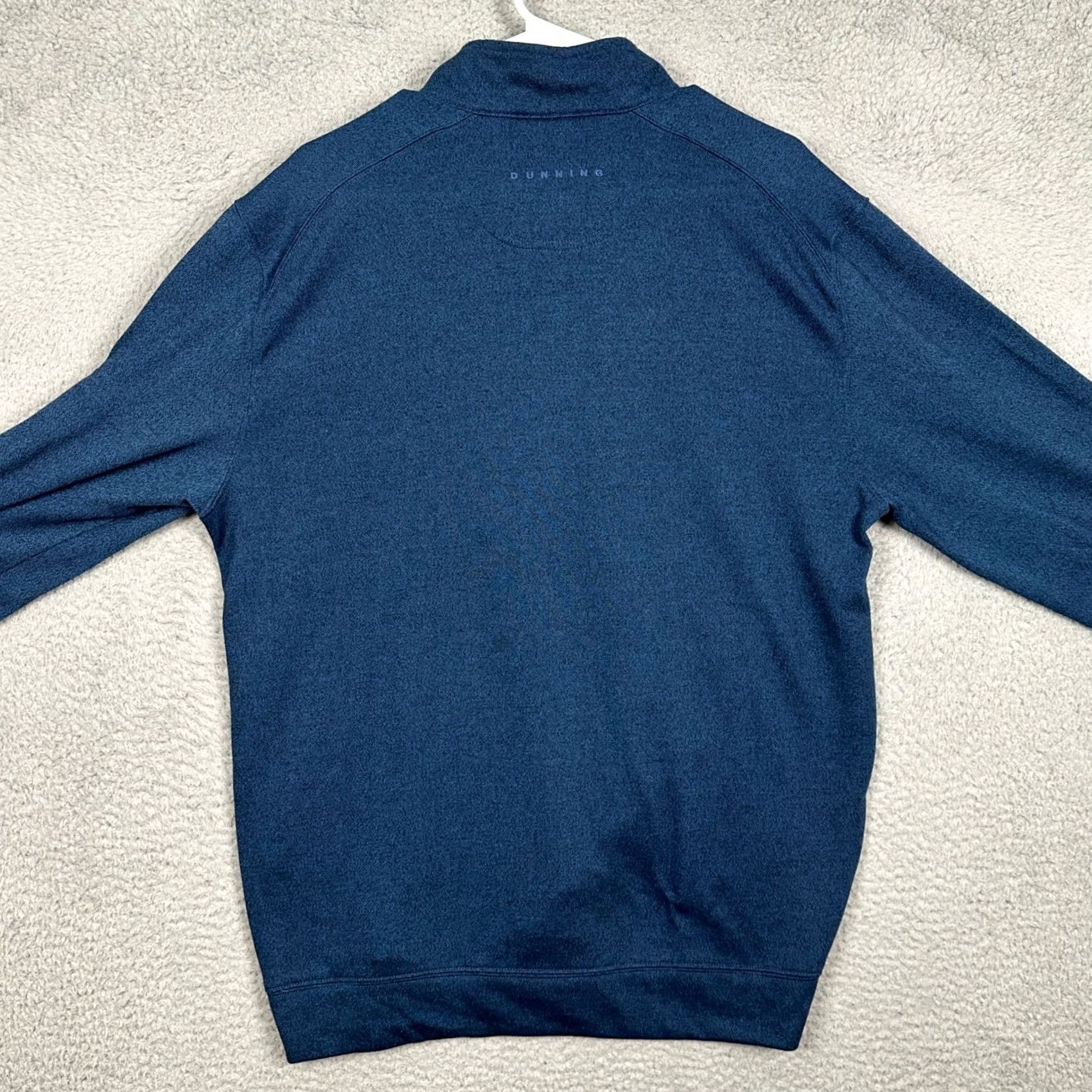 Vintage Dunning Golf Sweatshirt Men XL Blue Heather Quarter Zip Pullover Long Sleeve EUC Size US XL / EU 56 / 4 - 2 Thumbnail