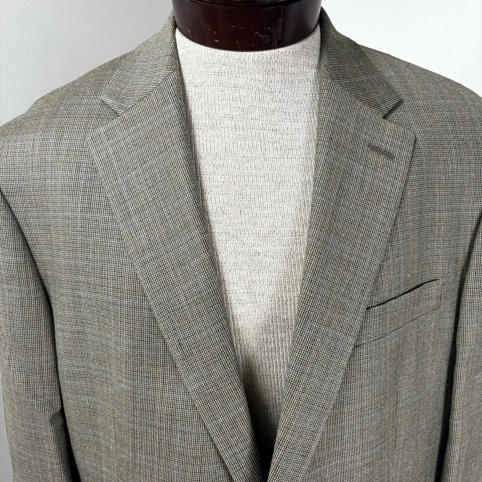 Ralph Lauren RALPH LAUREN Men's Sport Coat Windowpane Tan Blazer Sz 42R S Size 42R - 4 Thumbnail