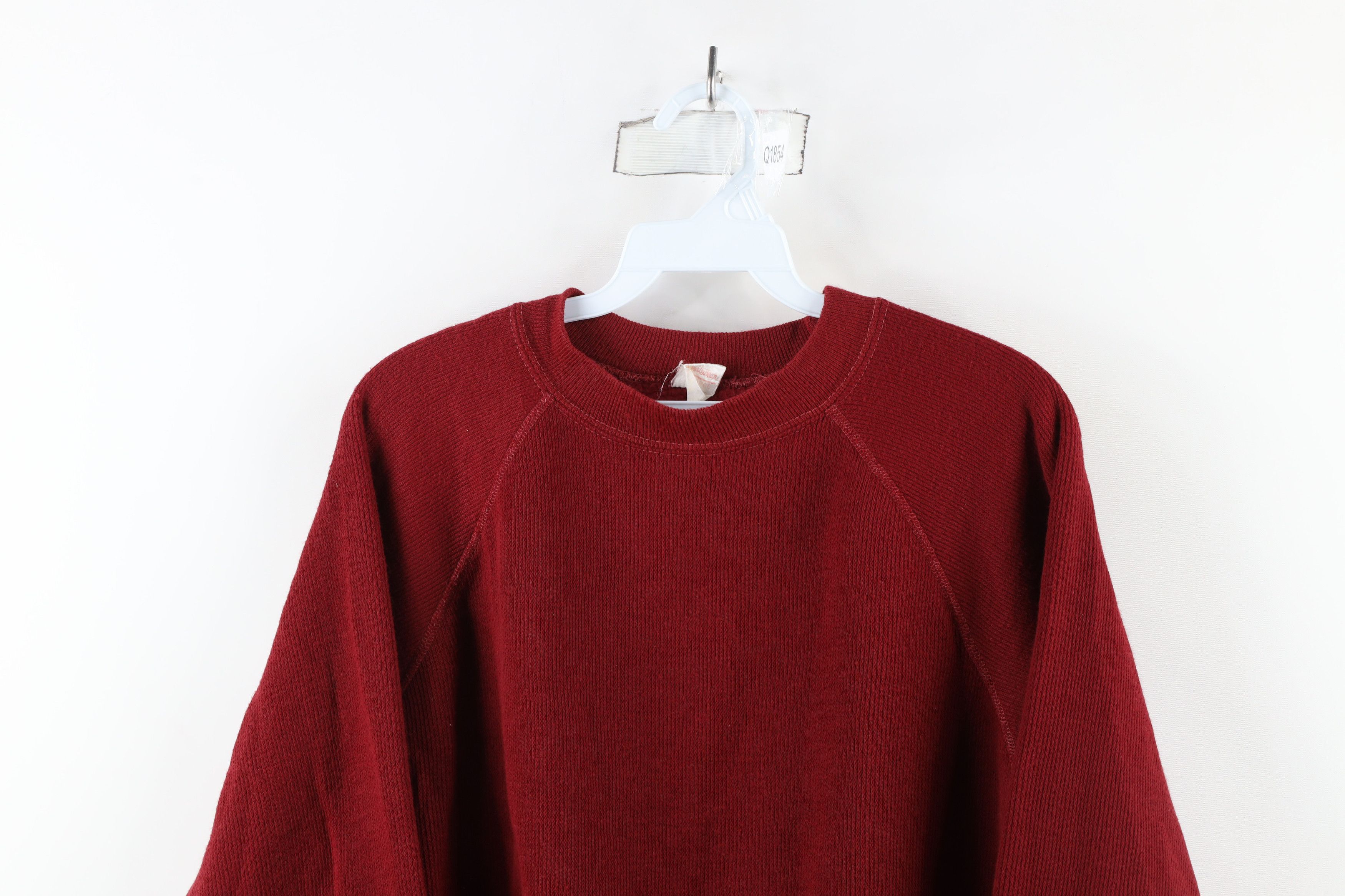 Vintage Vintage 60s 70s Streetwear Blank Ribbed Knit Sweatshirt USA Size XL / US 12-14 / IT 48-50 - 2 Thumbnail