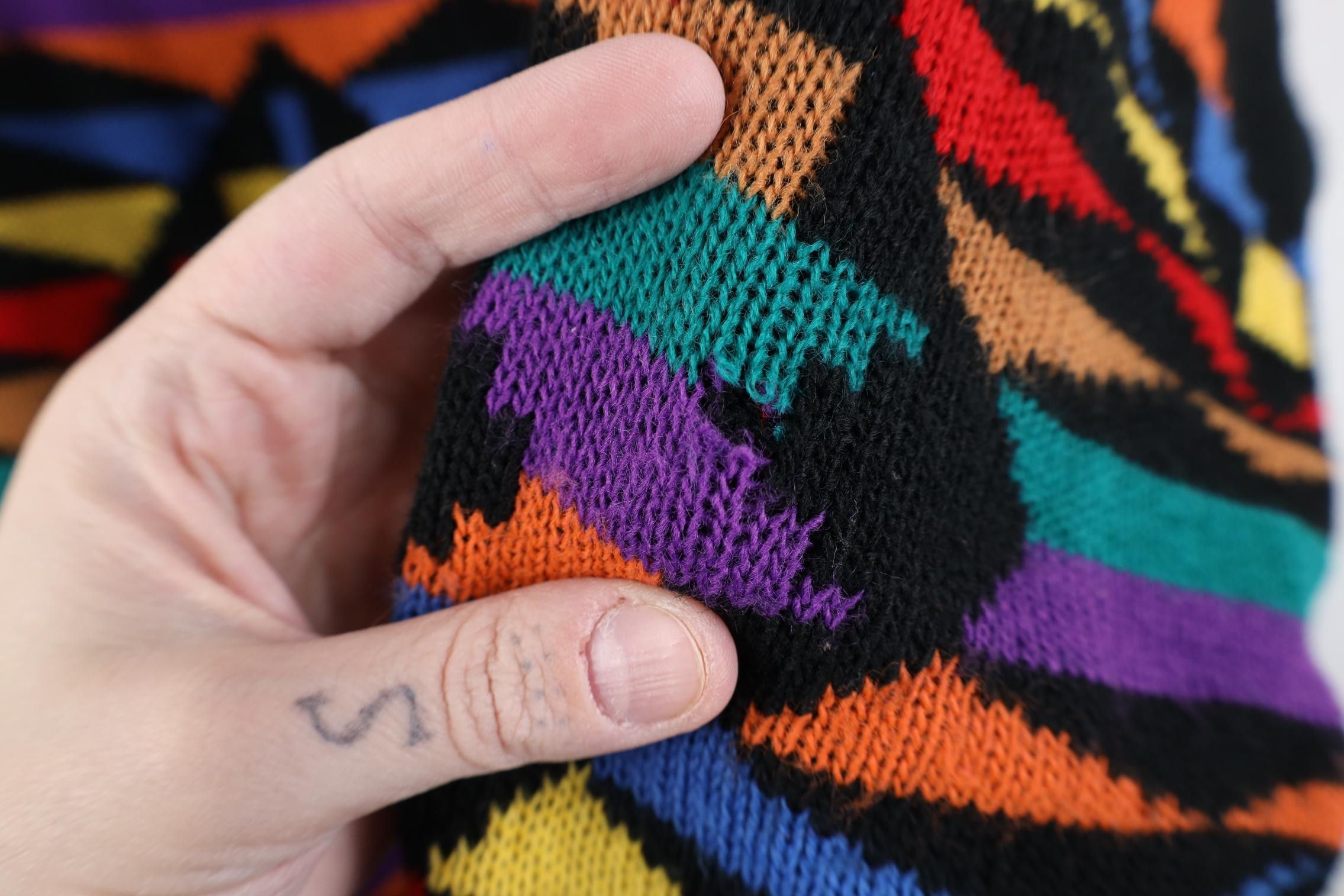 Vintage Vintage 90s Streetwear Southwestern Knit Crewneck Sweater Size US L / EU 52-54 / 3 - 4 Thumbnail