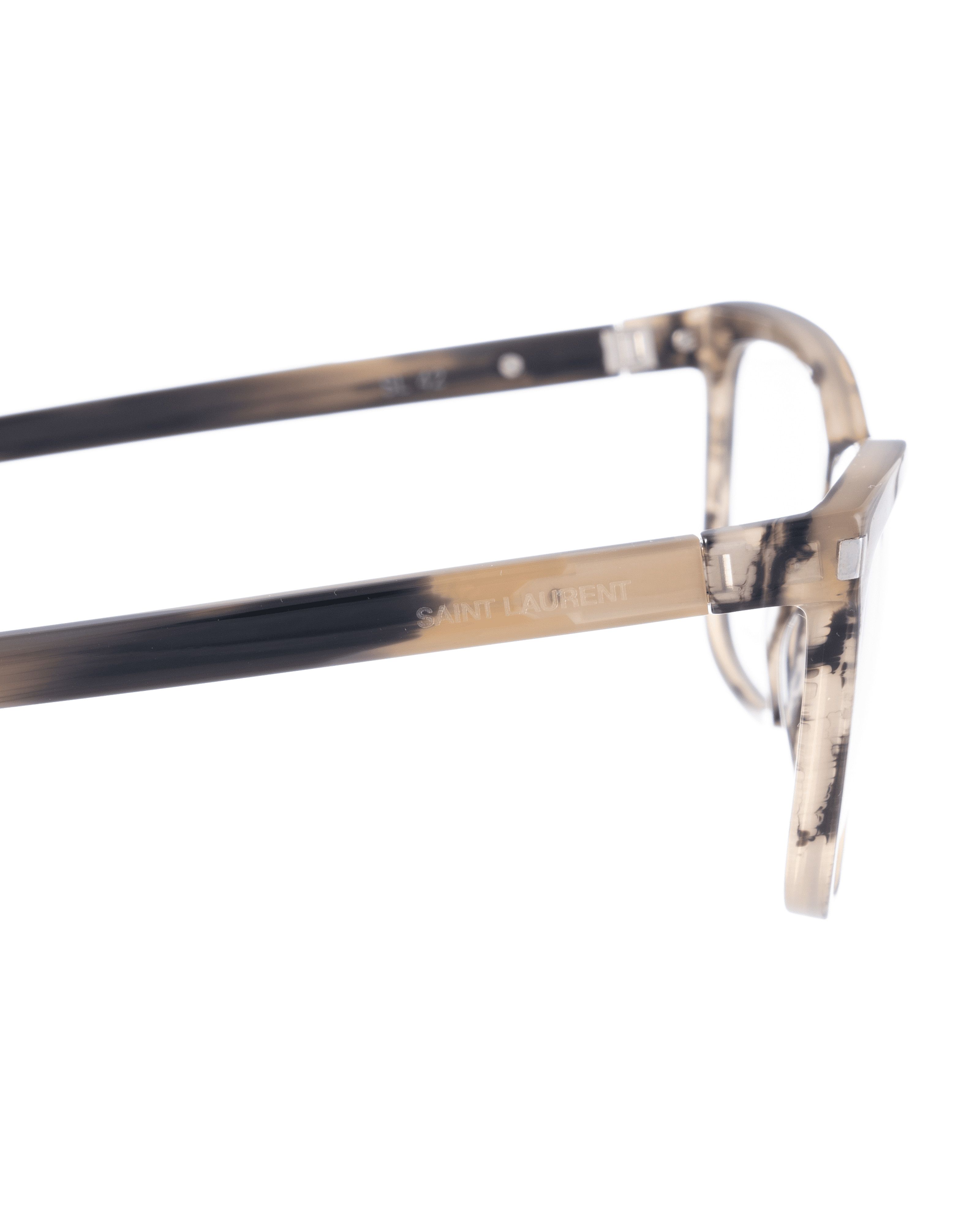 Saint Laurent Paris Saint Laurent 00s Grey and Beige Classic Nerdy Glasses Size ONE SIZE - 3 Thumbnail