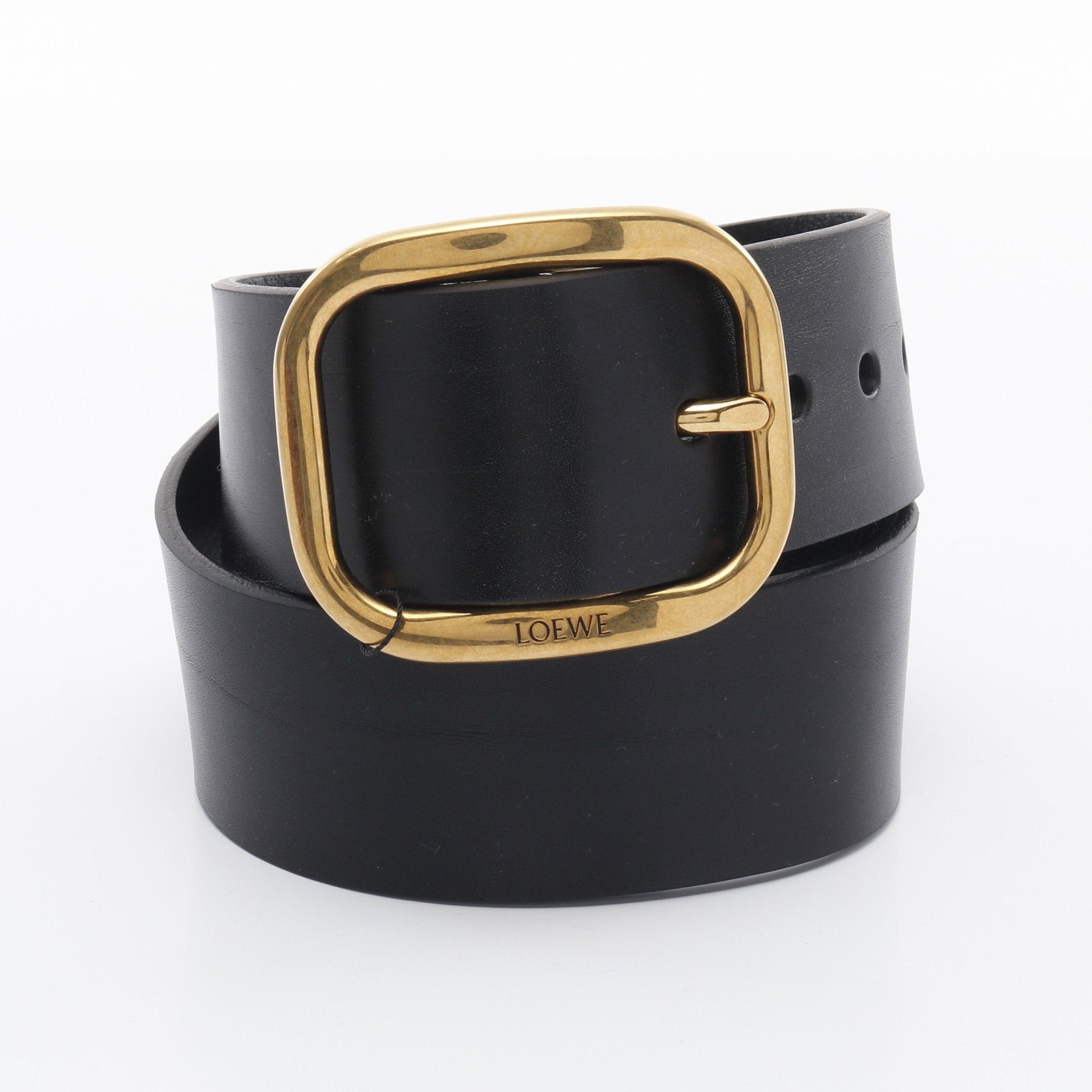 ベルト Loewe Cappuccino Leather Belt ベルト LOEWE Cappuccino Leather Belt Loewe Curved Buckle