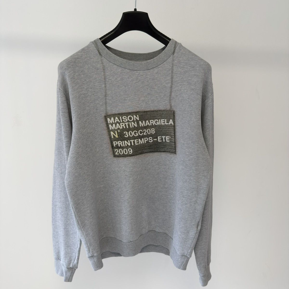 Maison Margiela S/S 09 Grey Cotton ‘Plaque Logo’ Sweatshirt Size US M / EU 48-50 / 2 - 19 Thumbnail