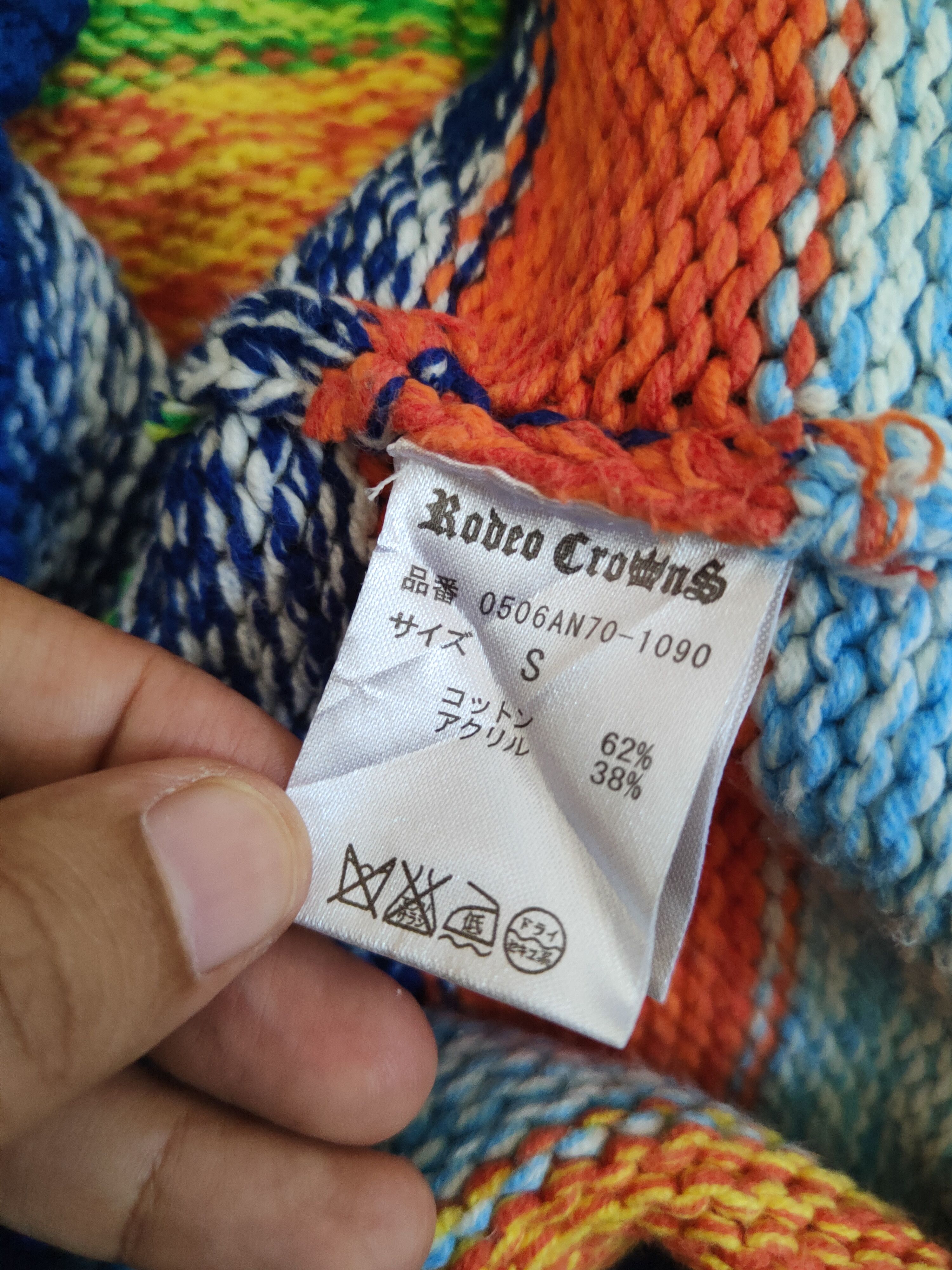 Japanese Brand DL Rodeo Crowns Mix Color Knitwear Cardigan# 46-143 Size US S / EU 44-46 / 1 - 12 Thumbnail