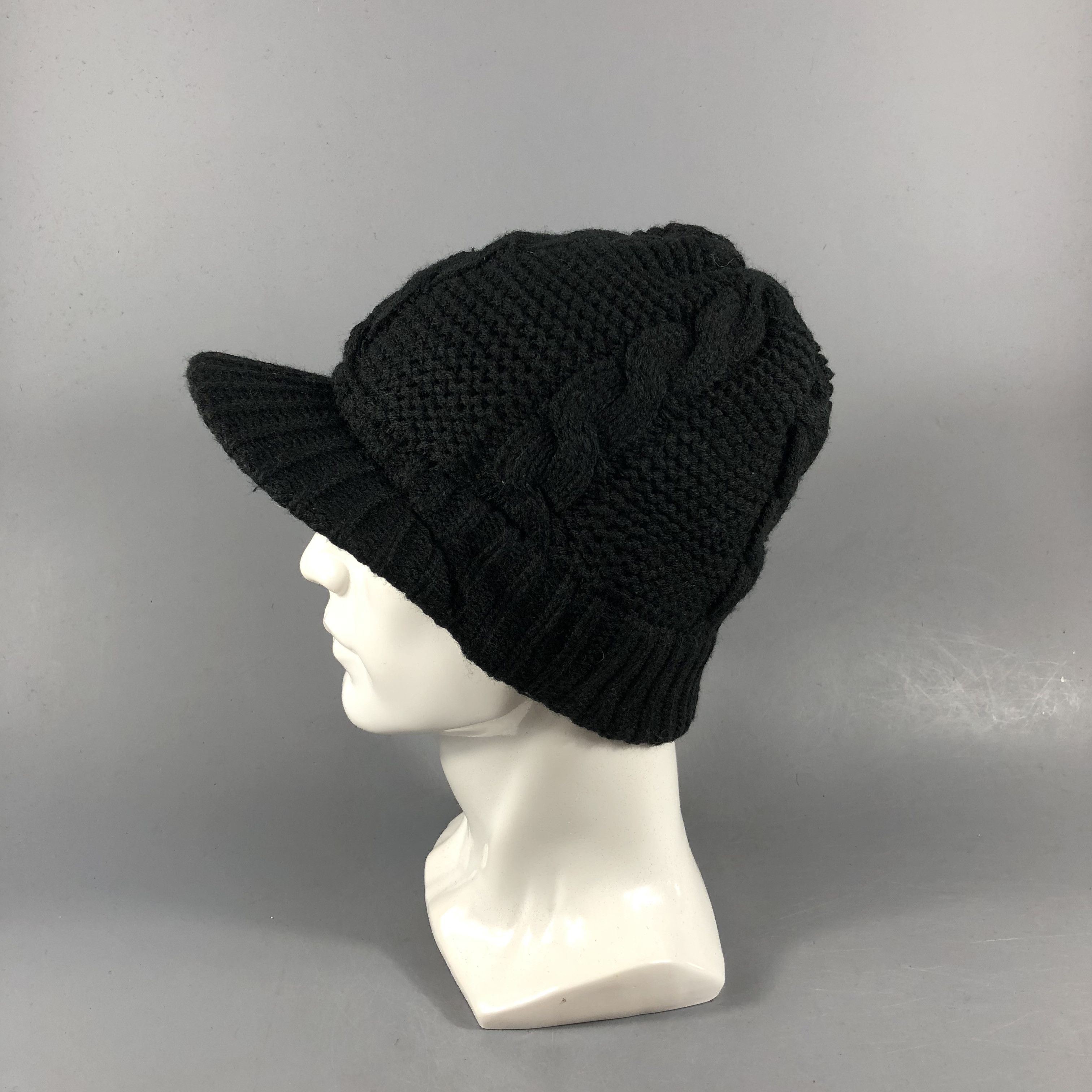 Vintage Driss Cable Knit Visor Cap Beanie Snowcap Snow Hat B981 Size ONE SIZE - 1 Thumbnail