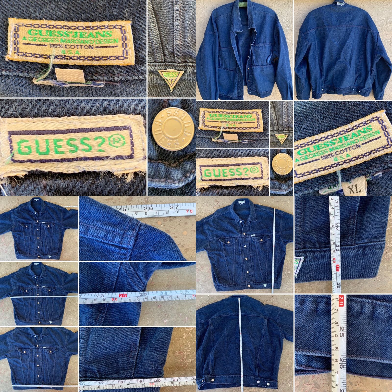 Guess VINTAGE Guess Jeans Denim Jacket 1990s Made In USA Men’s Blue XL Denim Jacket Mens XL Blue 90s Guess Jeans Jacket Vintage Men’s Blue XL Size US 36 / EU 52 - 8 Thumbnail