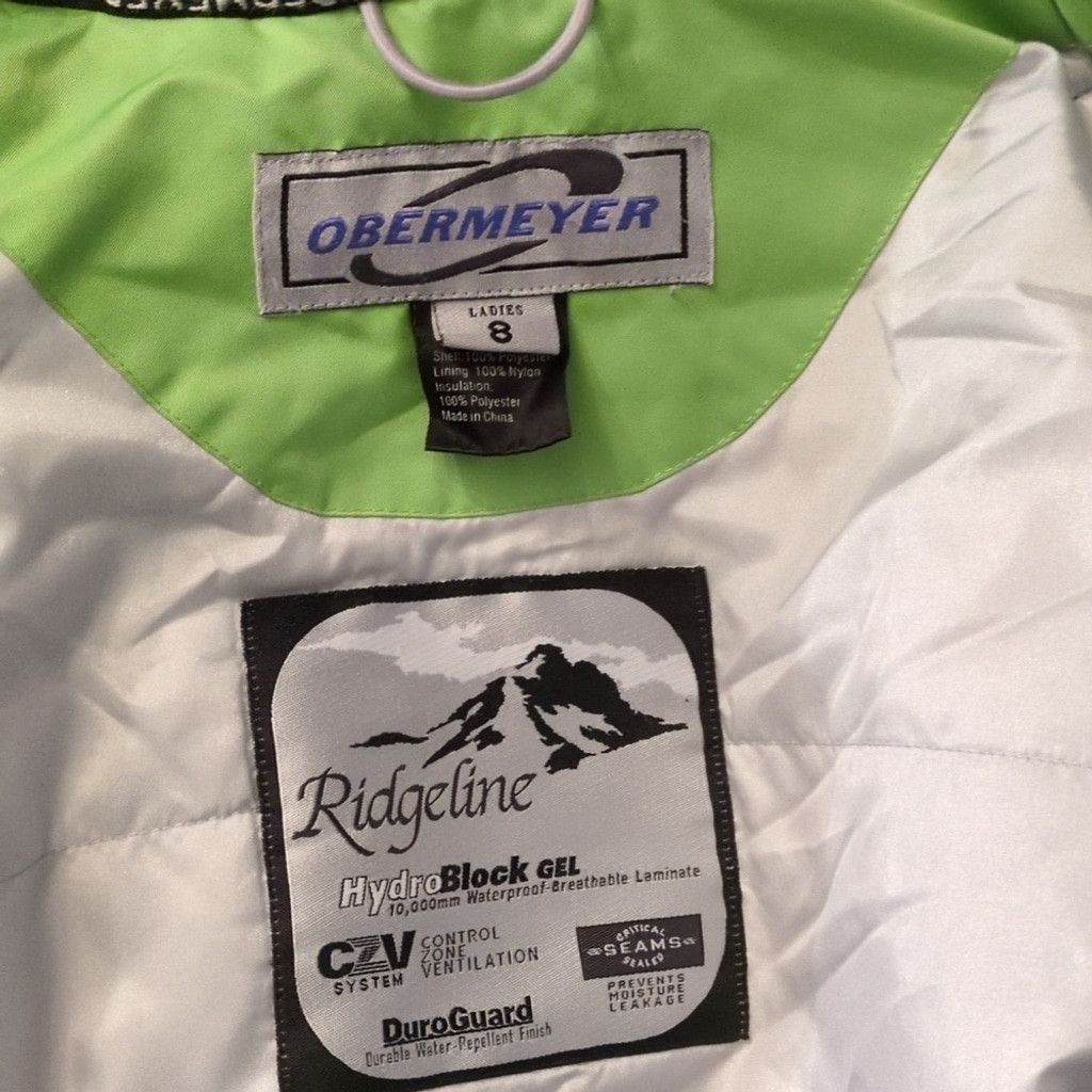 Obermeyer Obermeyer Green Ridgeline Hydro Block Cell Ski Coat Size 8 Size M / US 6-8 / IT 42-44 - 12 Thumbnail