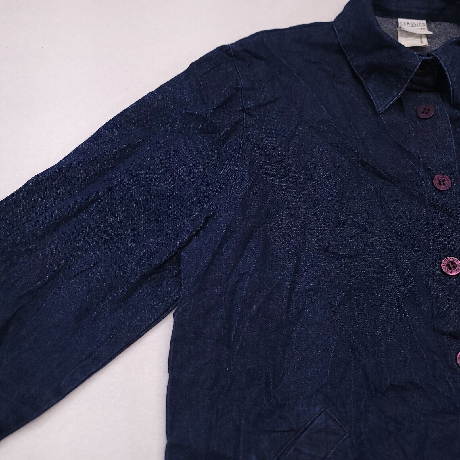Jantzen Classics by Jantzen Button Up Jean Jacket Womens Size L Blue Size L / US 10 / IT 46 - 5 Thumbnail