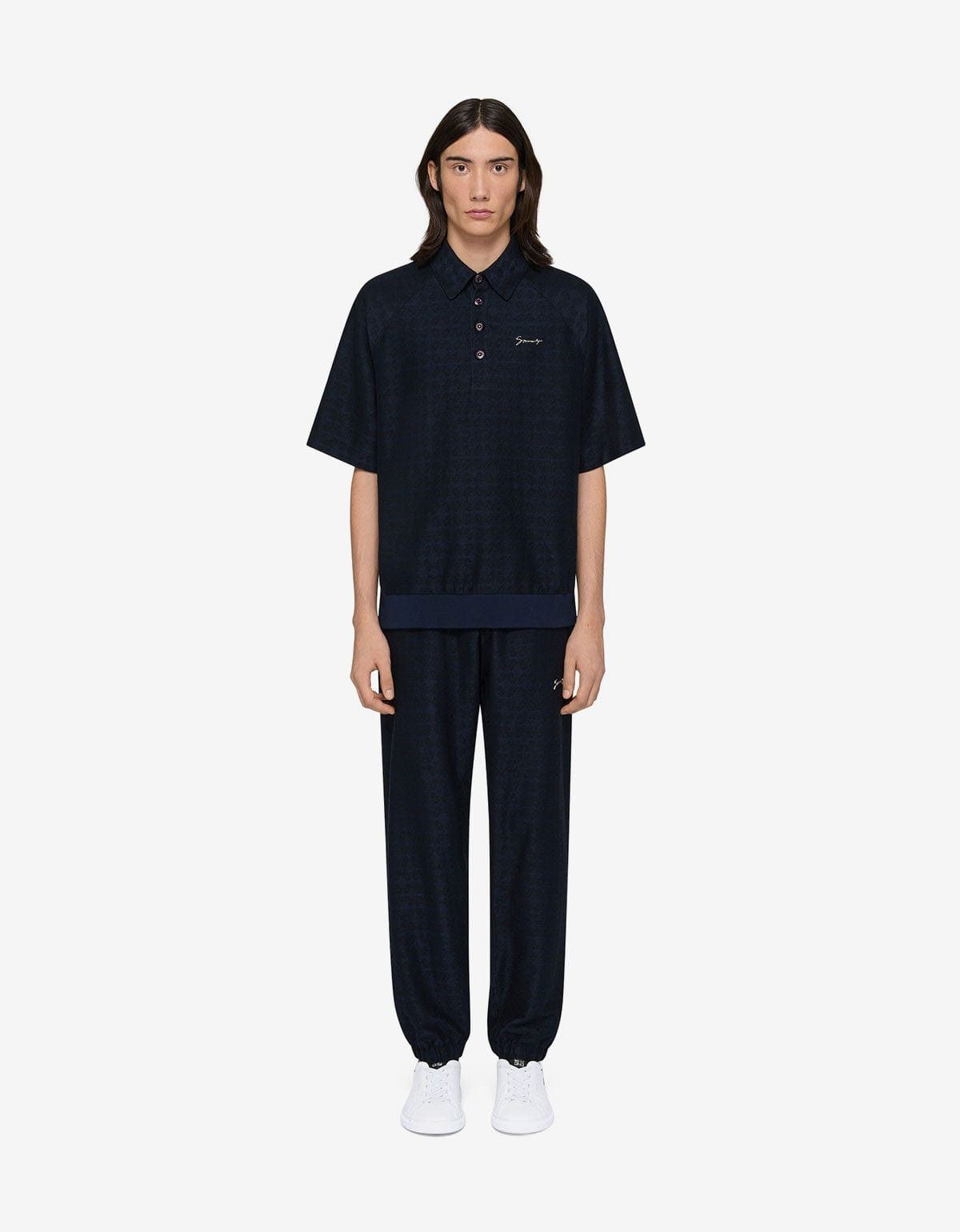 Givenchy Givenchy Blue Monogram 72 Jacquard Polo Shirt Size US XL / EU 56 / 4 - 2 Thumbnail