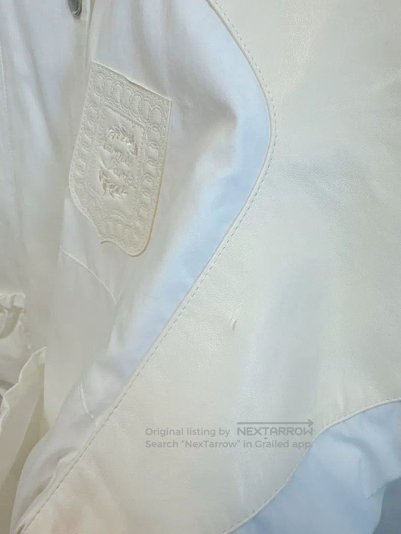 Hermes Hermes White Leather Jacket, Classic Style Size S / US 4 / IT 40 - 5 Thumbnail