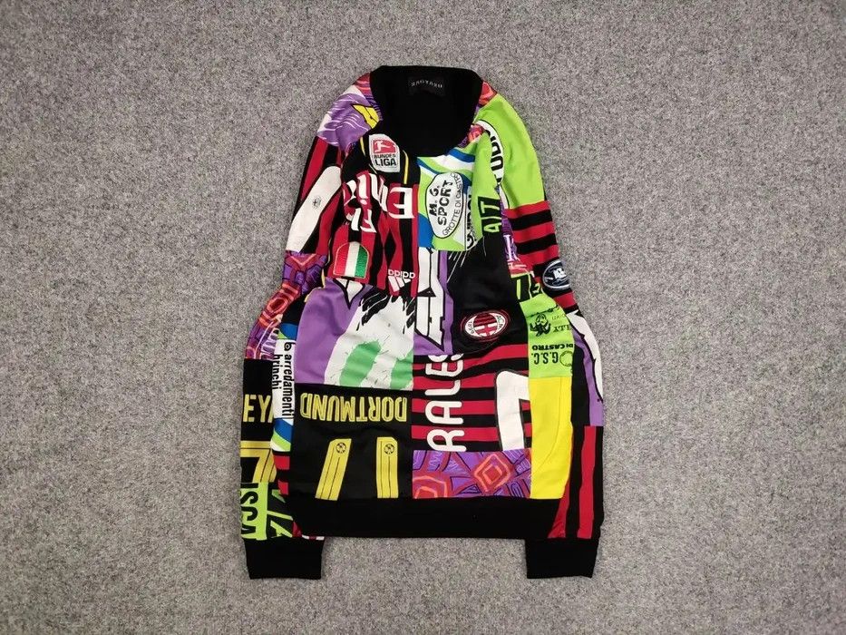 Handmade Rare Ragyard Handmade Aut football patchwork Sweatshirt Size US L / EU 52-54 / 3 - 1 Thumbnail