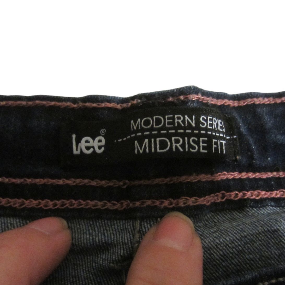 Lee Classic Y2K Dark Wash Denim Shorts Lee Midrise Fit 12 Size 34" / US 12 / IT 48 - 3 Thumbnail