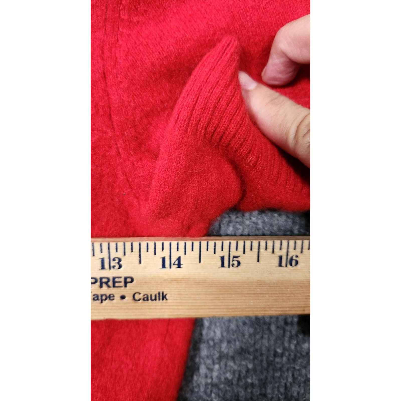 Vintage VINTAGE House Of Harlow 1960 Sweater Womens XS Red Cashmere Short Sleeve Polo Crop Size XS / US 0-2 / IT 36-38 - 4 Thumbnail