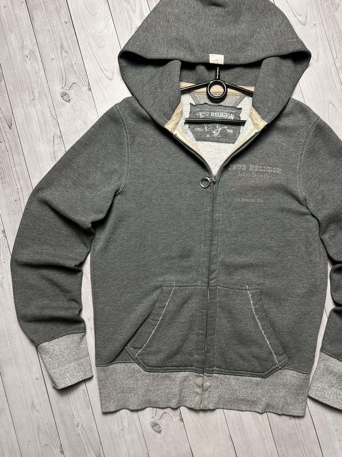True Religion × Vintage Vintage True Religion zip hoodie rare logo bulls Size US S / EU 44-46 / 1 - 4 Thumbnail