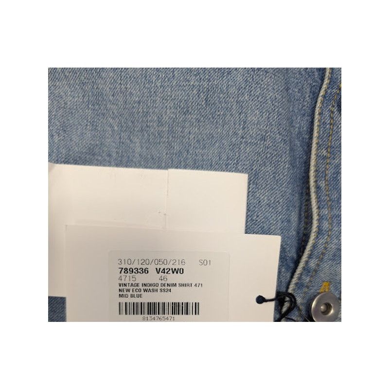 Bottega Veneta o1rshd1 Vintage Indigo Denim Shirt in Mid Blue Size US S / EU 44-46 / 1 - 22 Thumbnail
