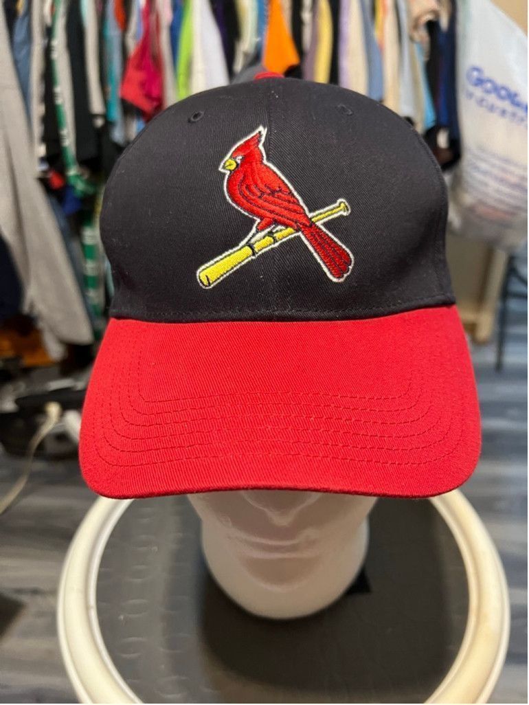 MLB Men's MLB St. Louis Cardinals Black Red Baseball Cap Size ONE SIZE - 1 Thumbnail