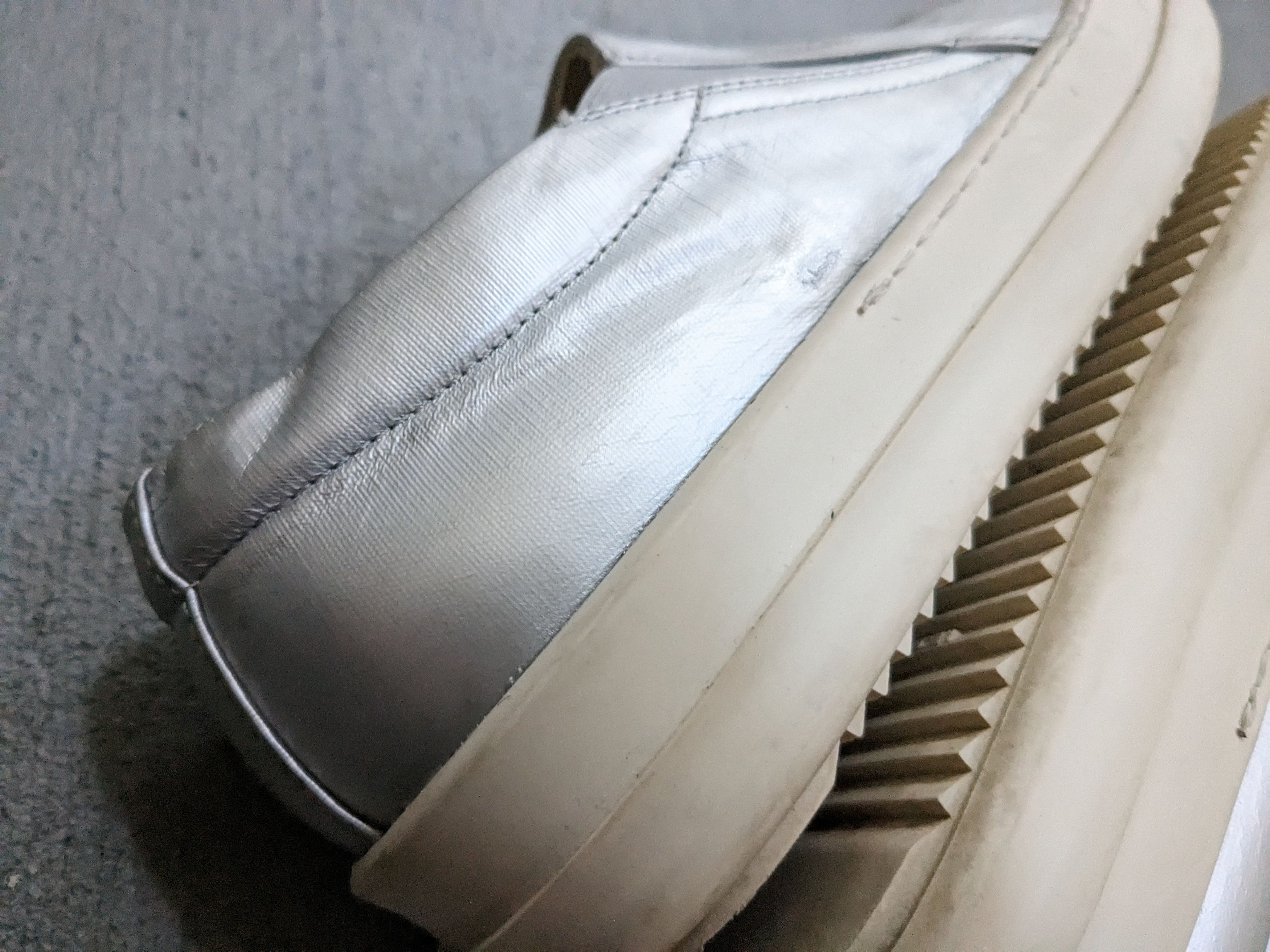 Rick Owens Rick Owens DRKSHDW Boat Ramones Size 7 40 Silver Size US 7 / EU 40 - 10 Thumbnail