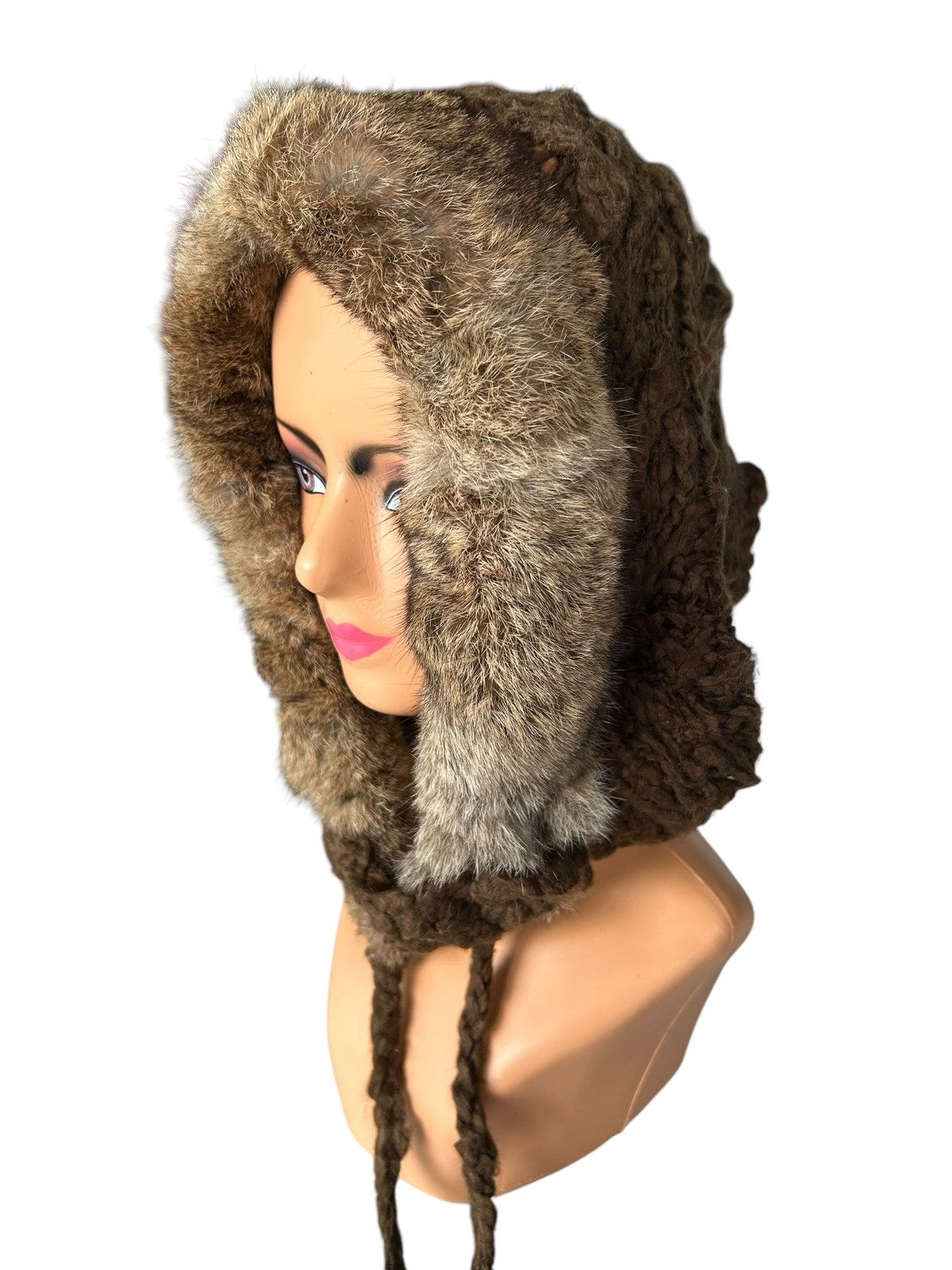 Japanese Brand × Kapital × Vintage Japanese Brand Overide Knitt Fur Big Beanie Hats Size ONE SIZE - 5 Thumbnail