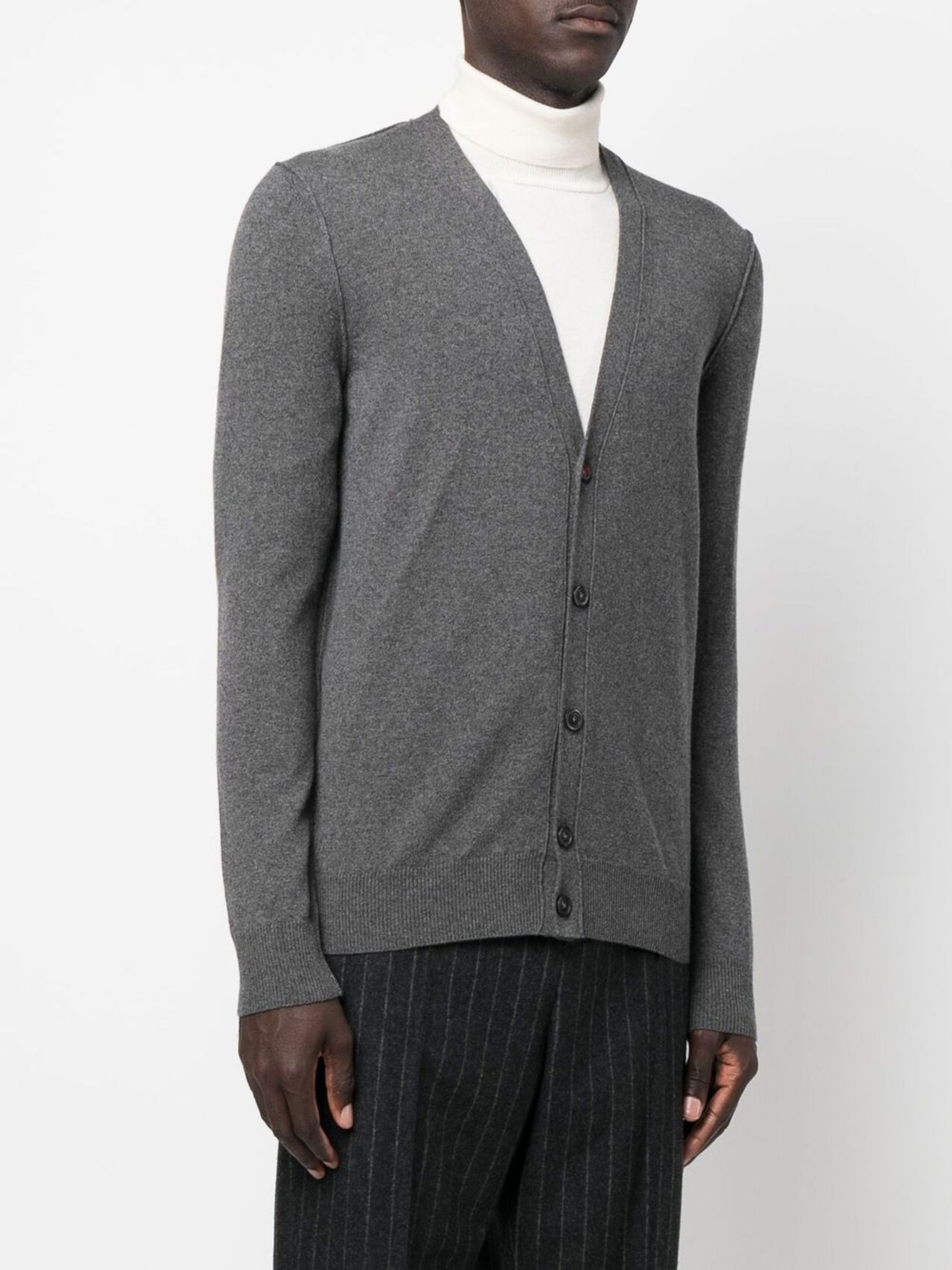 Maison Margiela o1s22i1n1024 Pure Wool Cardigan in Grey Size US L / EU 52-54 / 3 - 3 Thumbnail