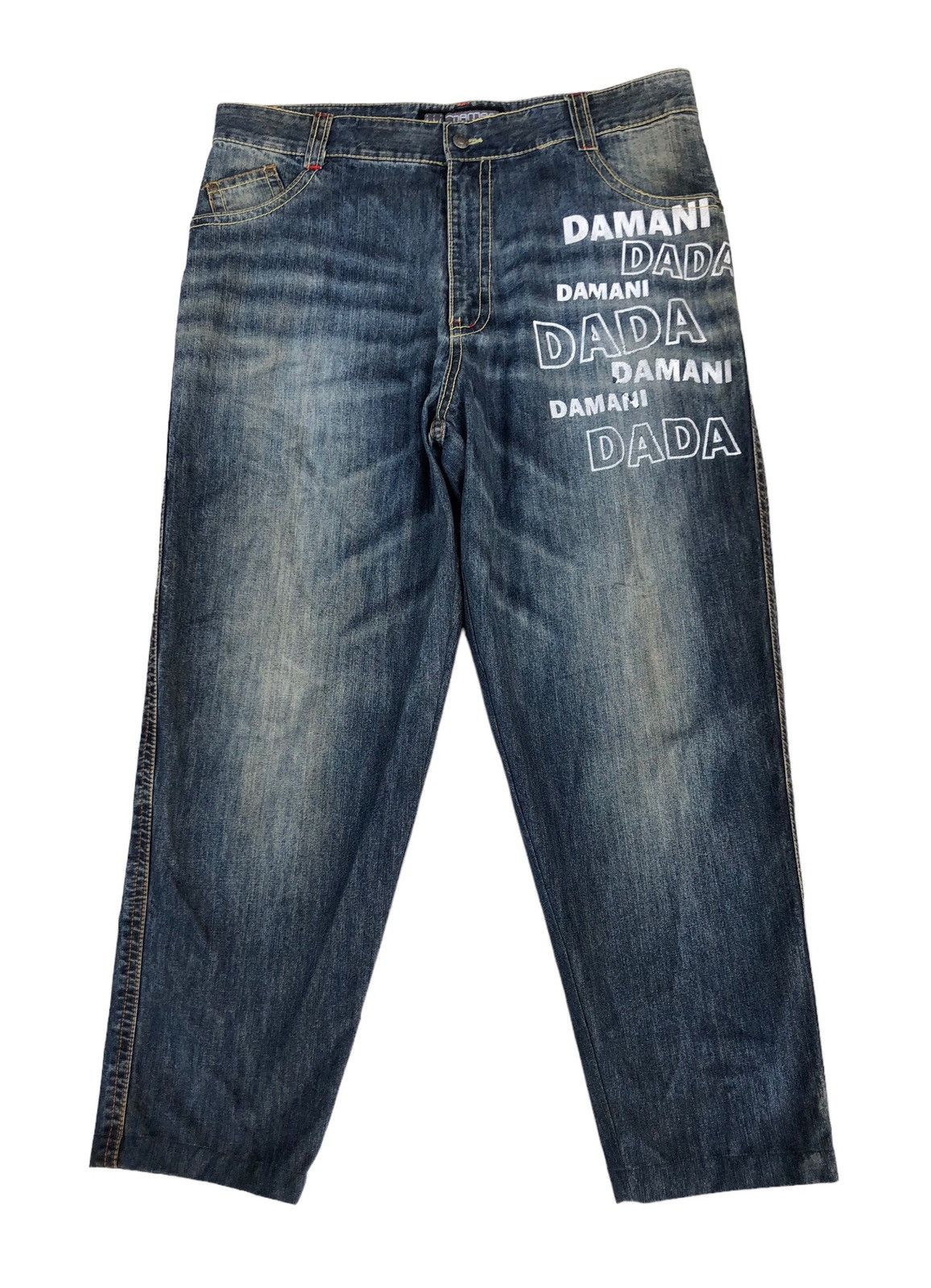 🔥Hip Hop 🔥Damani Dada Baggy Big Logo Jeans