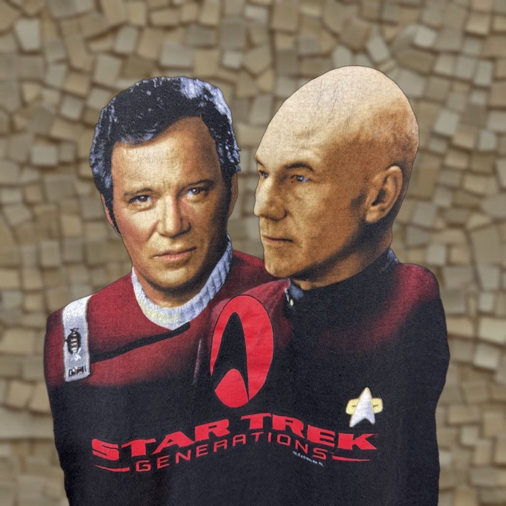 Vintage VINTAGE Star Trek Generations Men's XL T-Shirt Crew Neck Short Sleeve Black Sci-Fi Logo 90s Size US XL / EU 56 / 4 - 1 Thumbnail