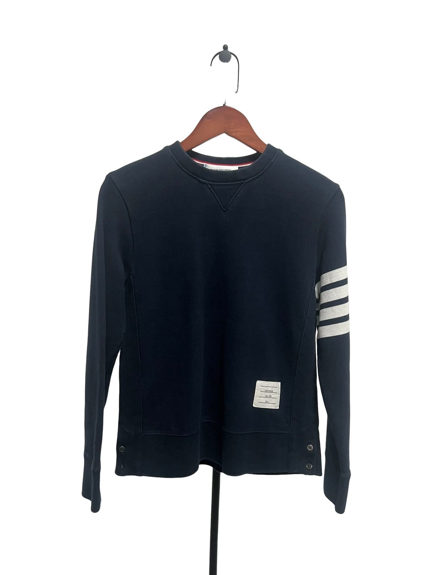 Thom Browne Thom Browne 4-Bar Navy Sweatshirt 2 Size US M / EU 48-50 / 2 - 1 Thumbnail