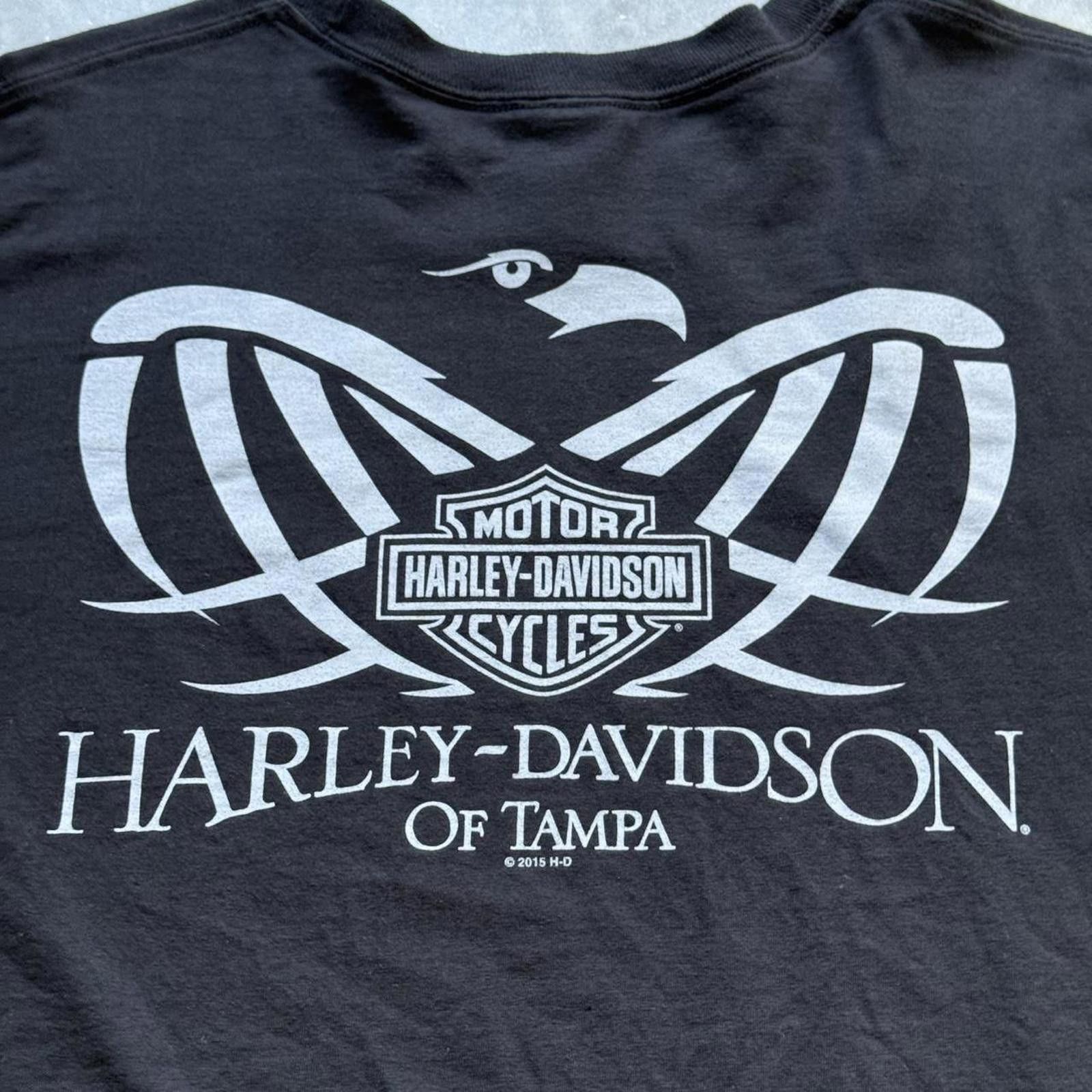 Harley Davidson Harley-Davidson Motorcycles “Tampa eagle” Faded Y2K T-shirt Size US XXL / EU 58 / 5 - 6 Thumbnail