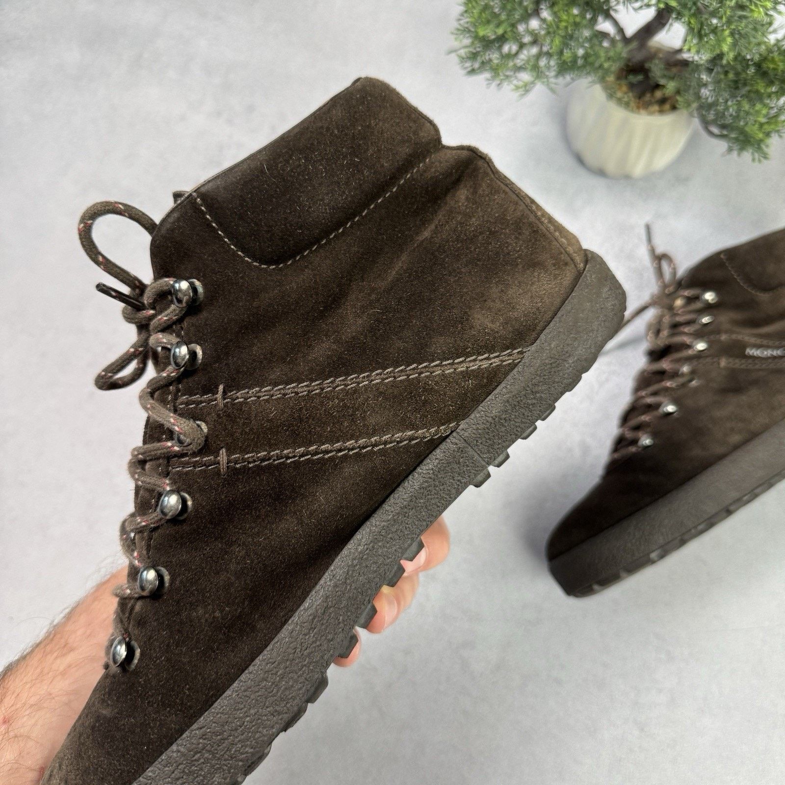 Moncler Moncler Men Brown Hi Top Suede Boot Size 42 US 9 Size US 9 / EU 42 - 7 Thumbnail