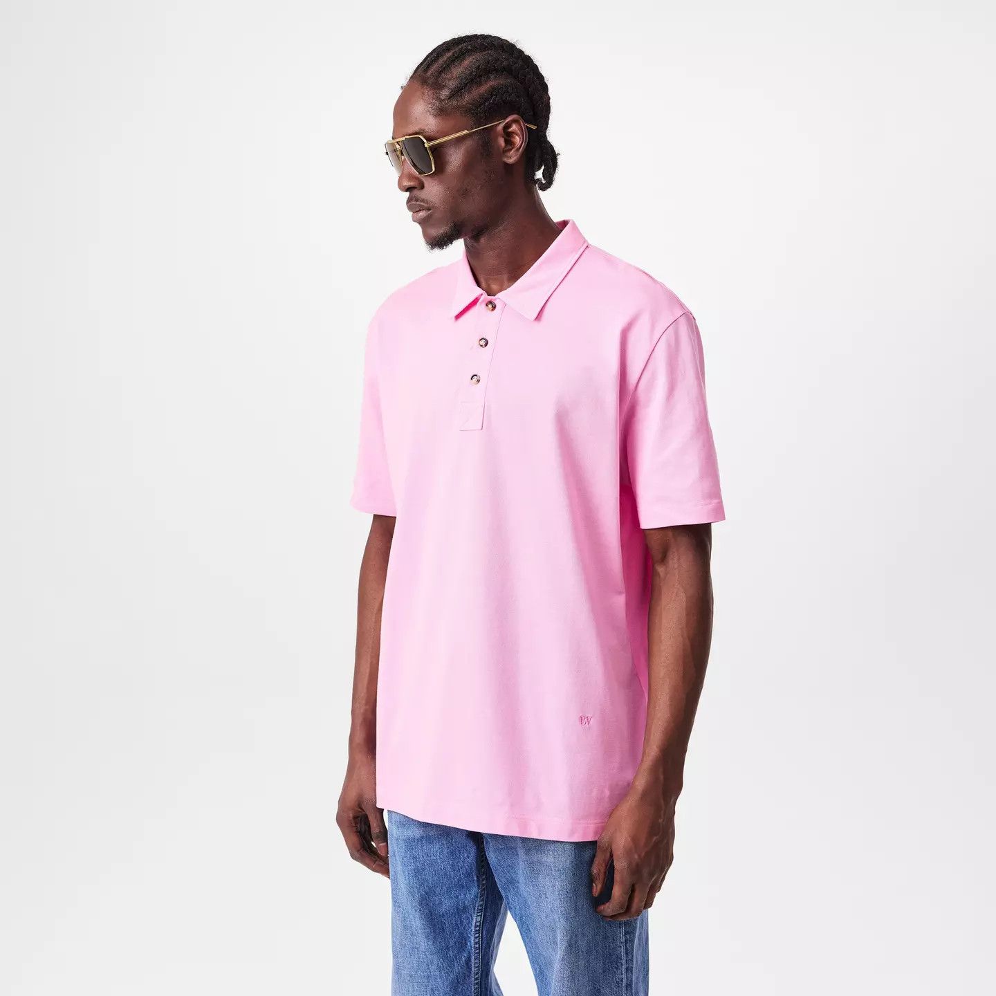 Bottega Veneta o1g2r1mq0426 Logo Short Sleeve Polo Shirt in Pink Size US M / EU 48-50 / 2 - 3 Thumbnail