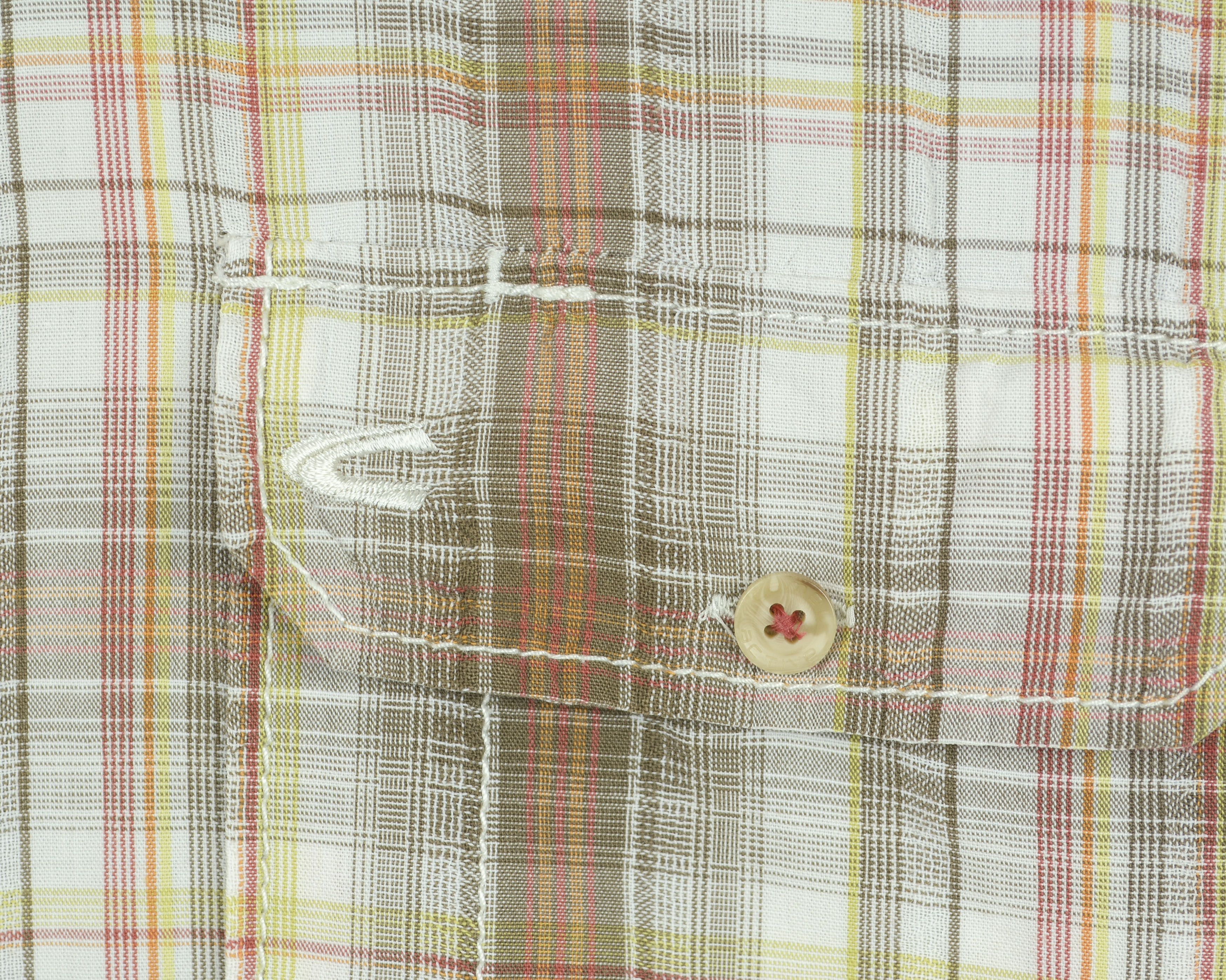 camel active Casual L Shirt Cotton Short Sleeved Check Button Up Top Size US L / EU 52-54 / 3 - 7 Thumbnail