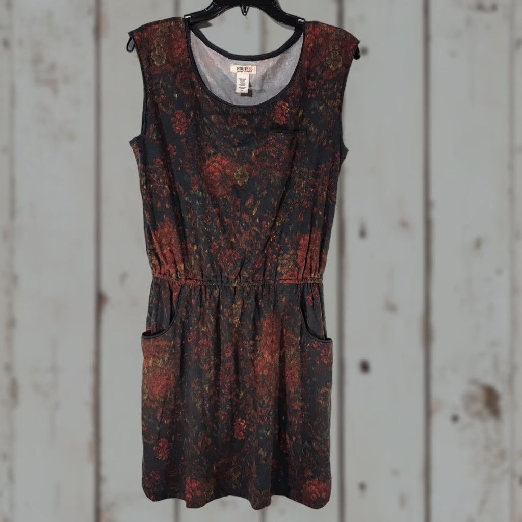 Route 66 Route 66 Floral Knee-Length Shirt Dress Womens Size M Multicolor Lightweight Pockets Size M / US 6-8 / IT 42-44 - 1 Thumbnail