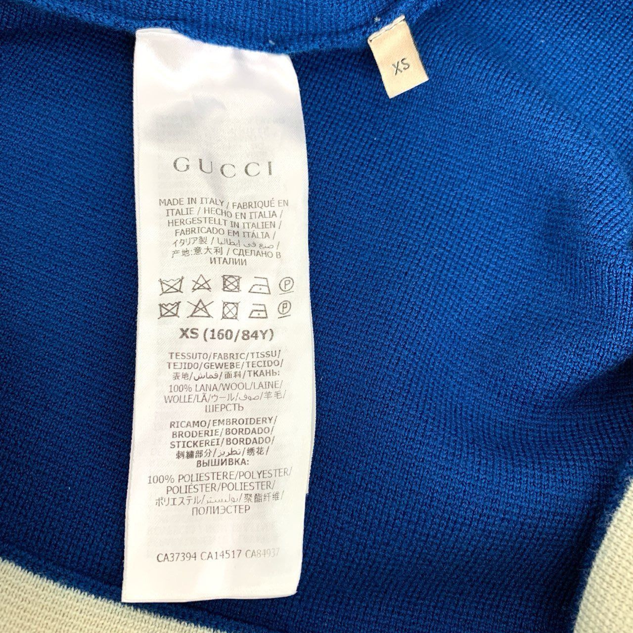 Gucci Gucci Womens Blue & Cream Short Sleeve Dress With Pocket Log Size XS / US 0-2 / IT 36-38 - 7 Thumbnail