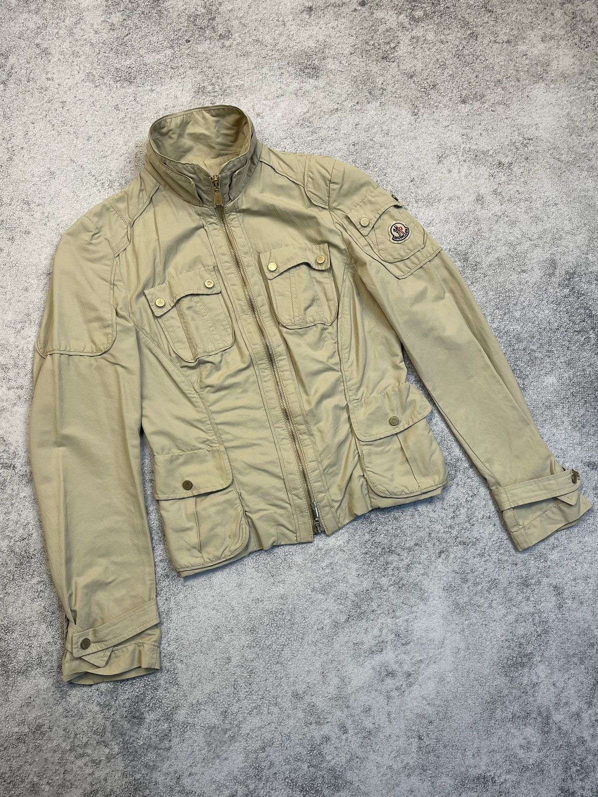 Moncler Vintage Women's Moncler Lightweight Jacket Beige Size S / US 4 / IT 40 - 3 Thumbnail
