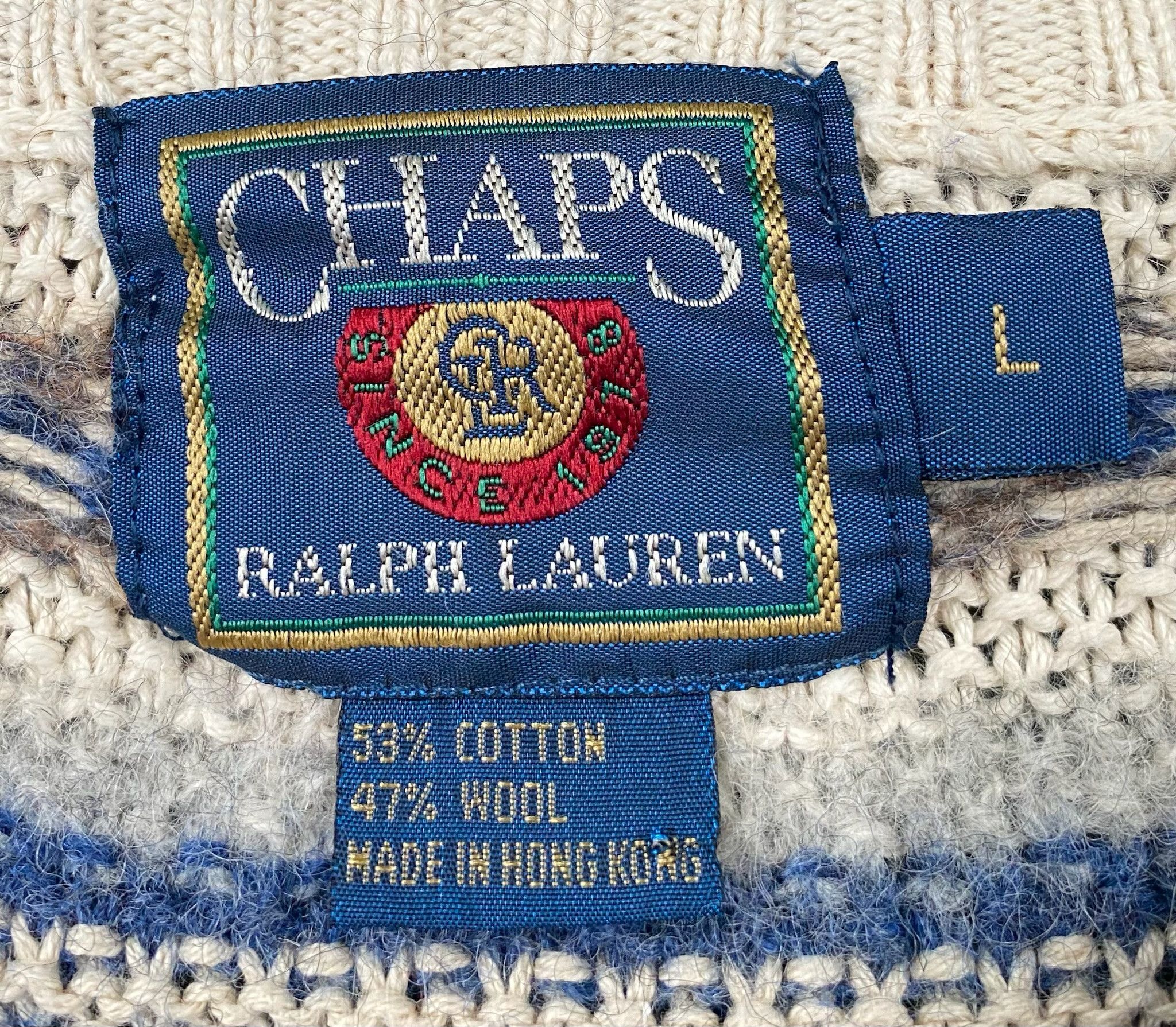 Chaps Ralph Lauren 90’s Chaps Ralph Lauren Fair Isle Sweater Medium Size US M / EU 48-50 / 2 - 3 Thumbnail