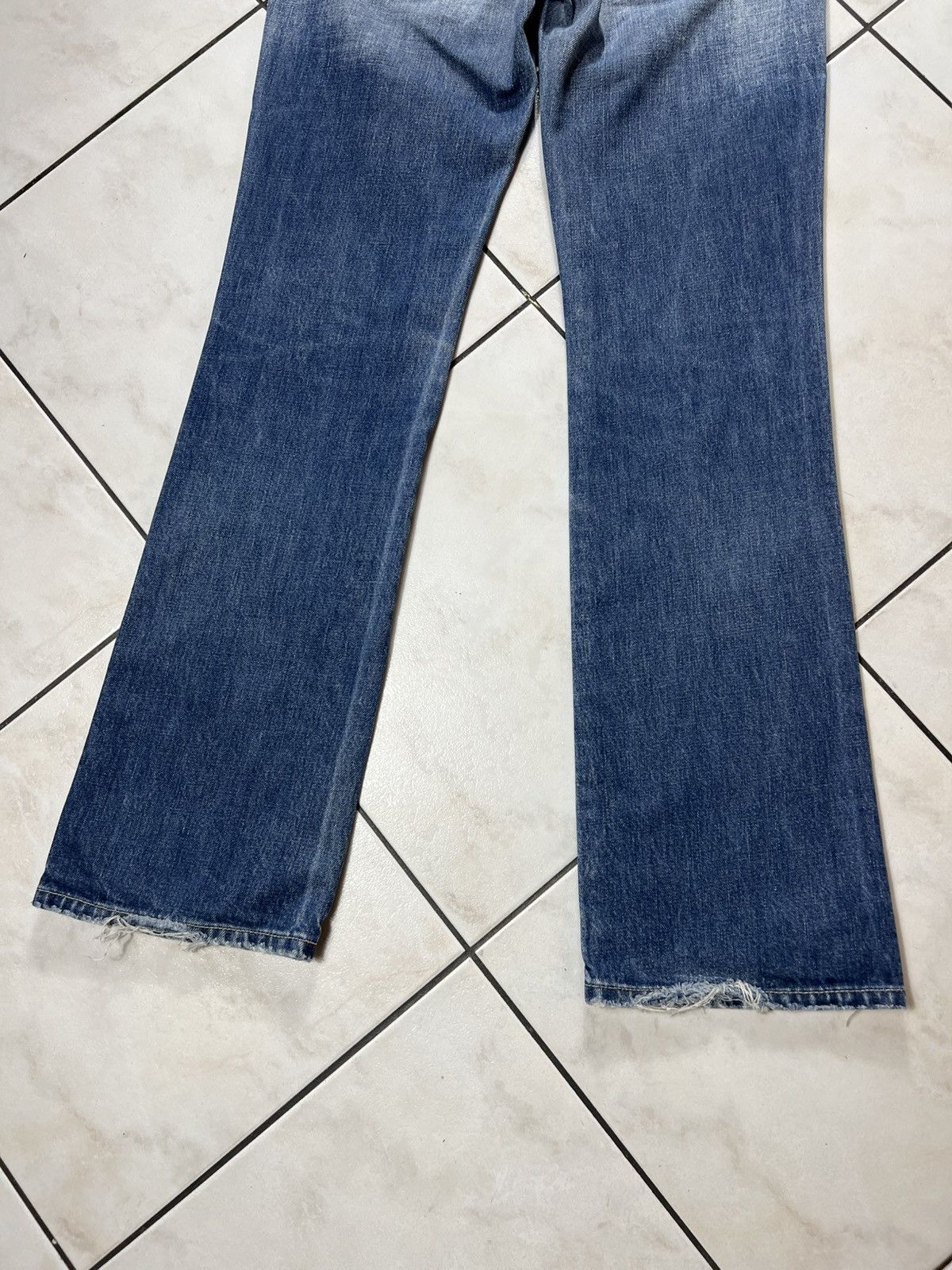 Diesel Vintage 90s Diesel y2k bootcut distressed denim jeans flared Size 29" - 13 Thumbnail