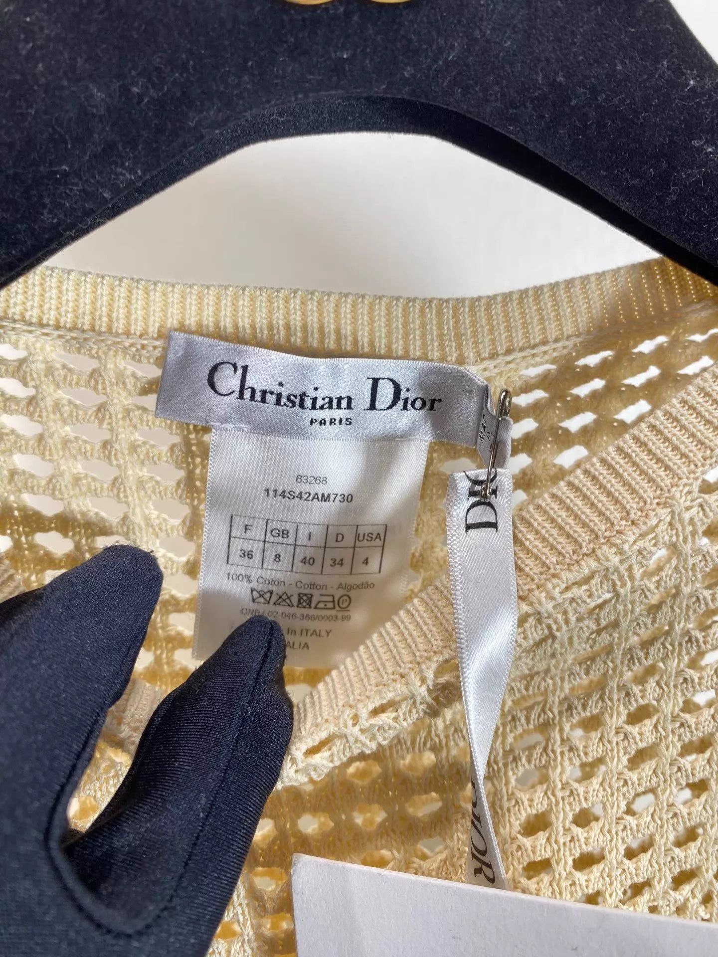 Dior Dior Beige Logo Cutout Tassel Top 36 New with Tags Size XS / US 0-2 / IT 36-38 - 3 Thumbnail