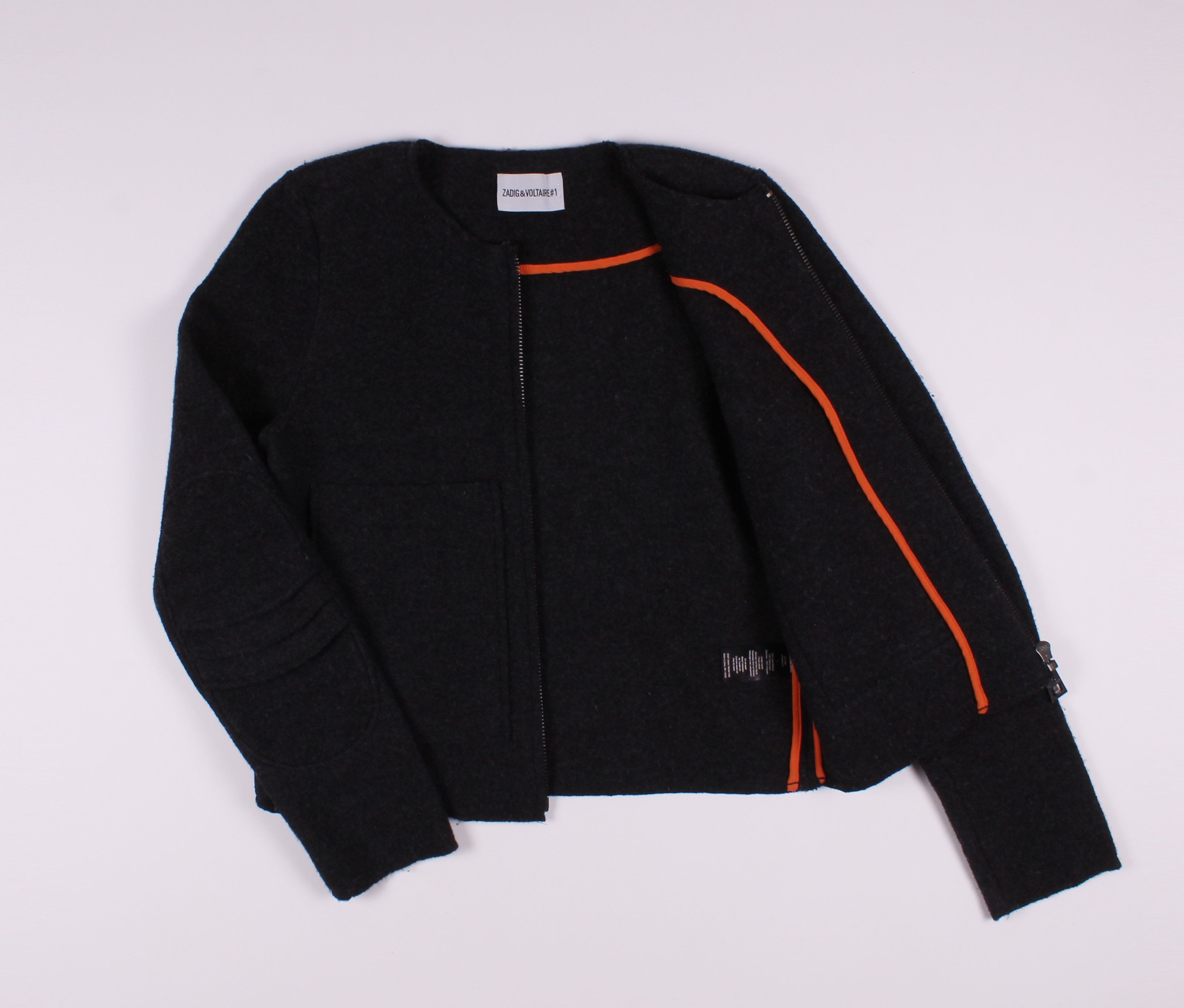Zadig & Voltaire Zadig & Voltaire Merino Wool Biker Jacket Size L / US 10 / IT 46 - 2 Thumbnail