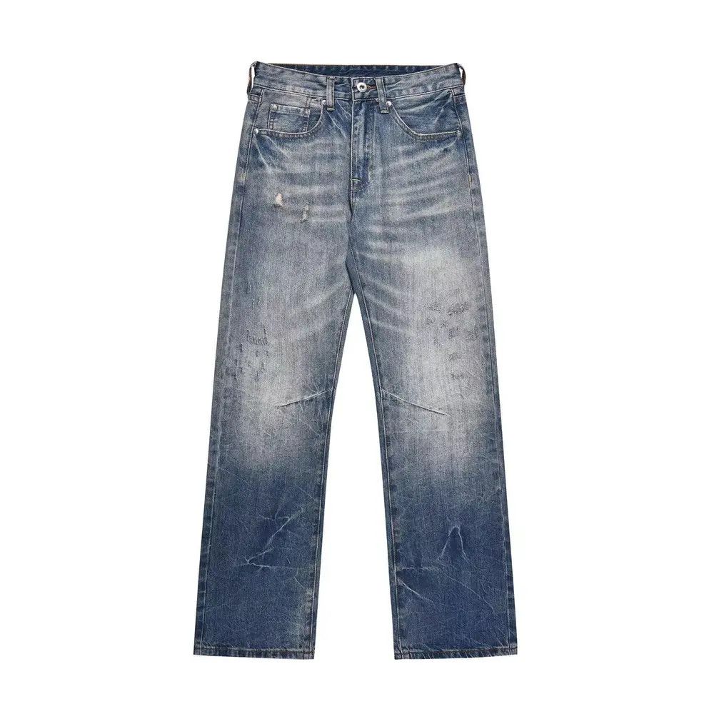 Japanese Brand × Jean Retro hip hop casual street ripped jeans Size US 33 - 1 Thumbnail