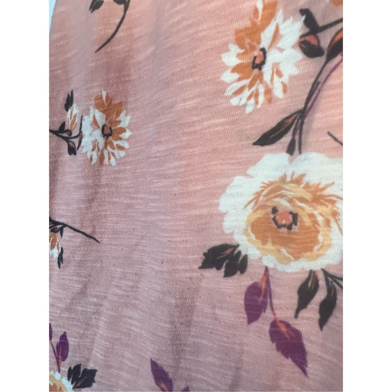 Sonoma Sonoma The Everyday Tee Orange Floral Shirt Woman’s Size Sma Size S / US 4 / IT 40 - 3 Thumbnail