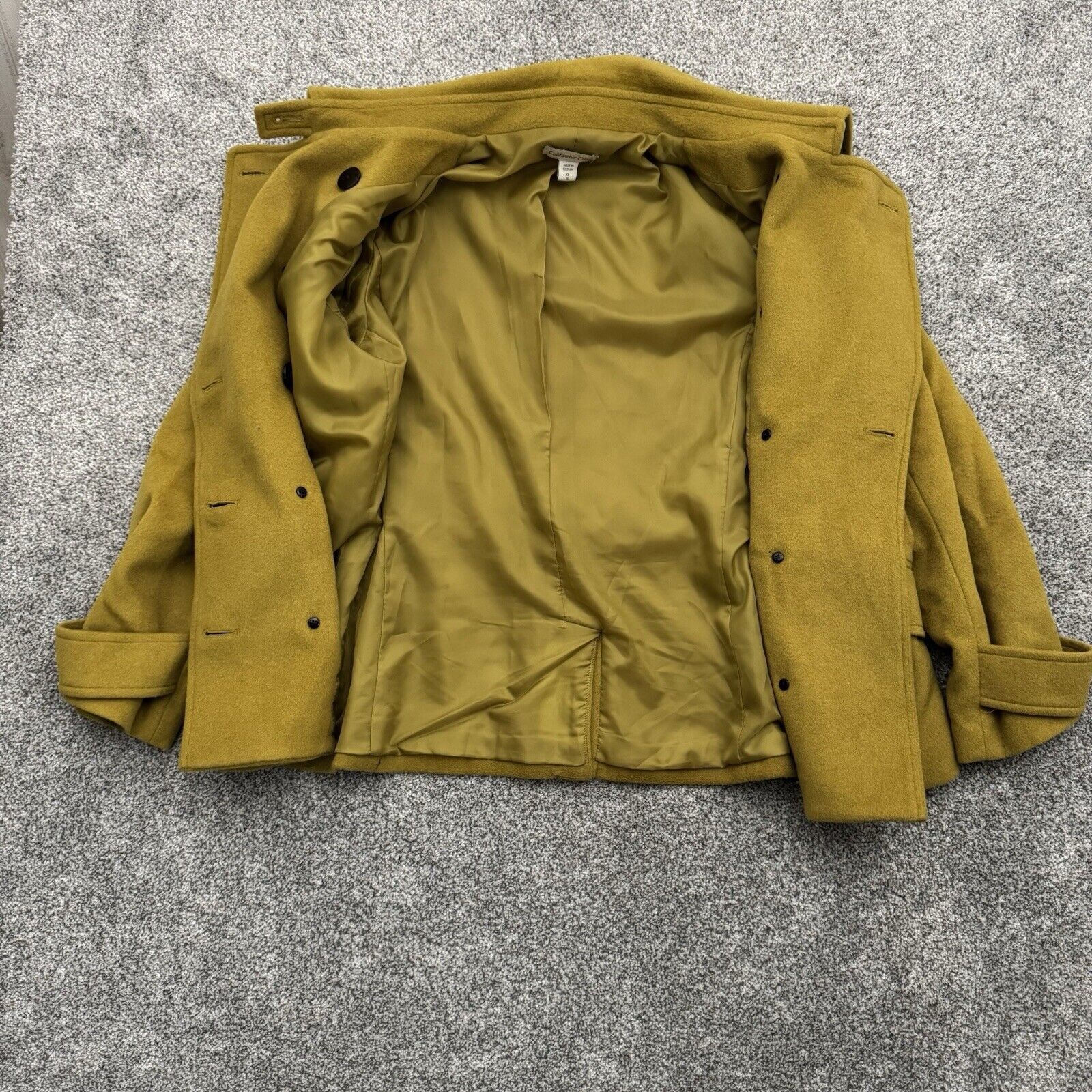 Coldwater Creek Coldwater Creek Wool Blend Winter Coat Women XL 16 Pea Green Size XL / US 12-14 / IT 48-50 - 7 Thumbnail