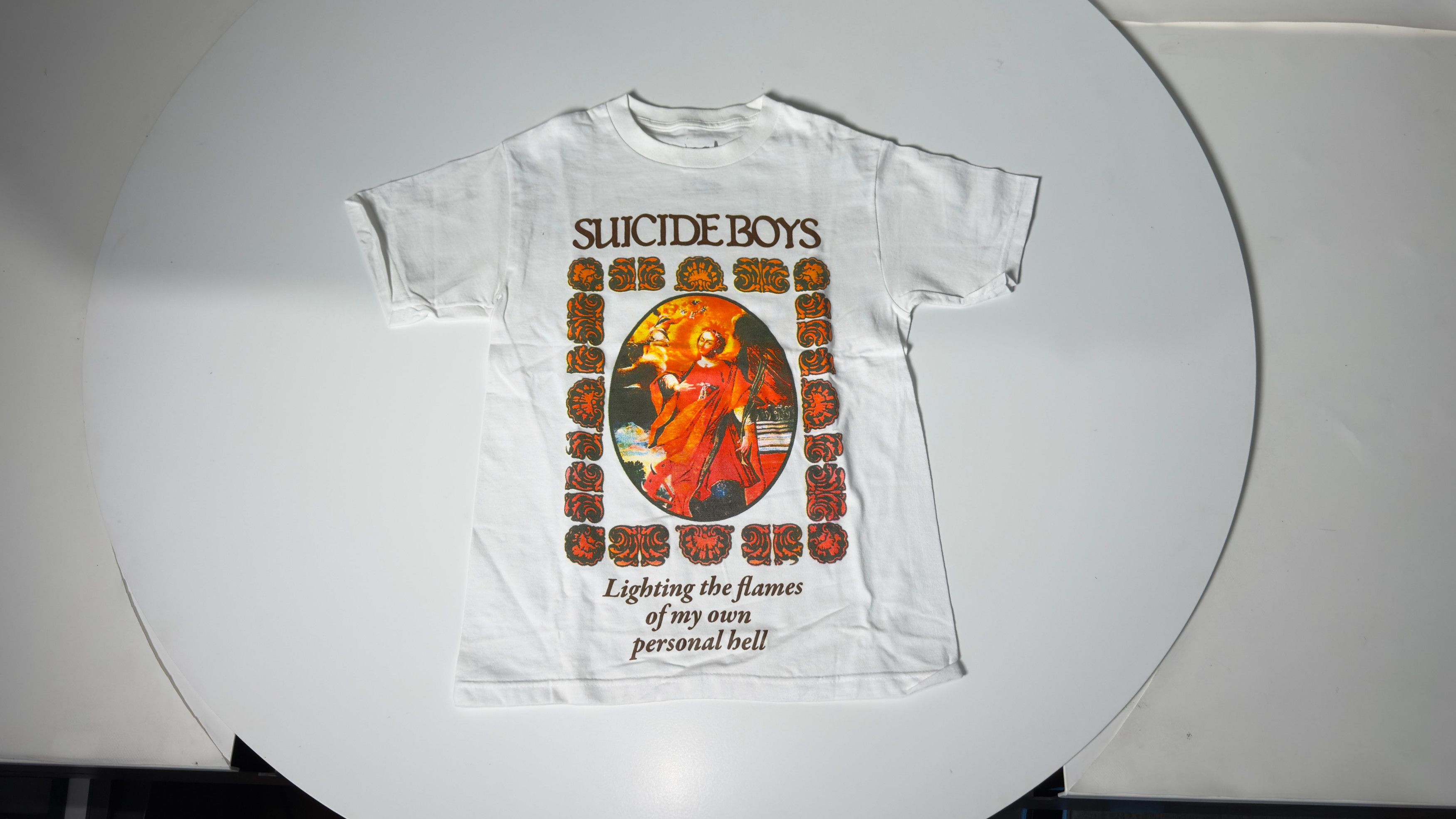 G59 Records $uicideboy$ “Lighting the Flames” Tee - White - Small Size US S / EU 44-46 / 1 - 1 Thumbnail