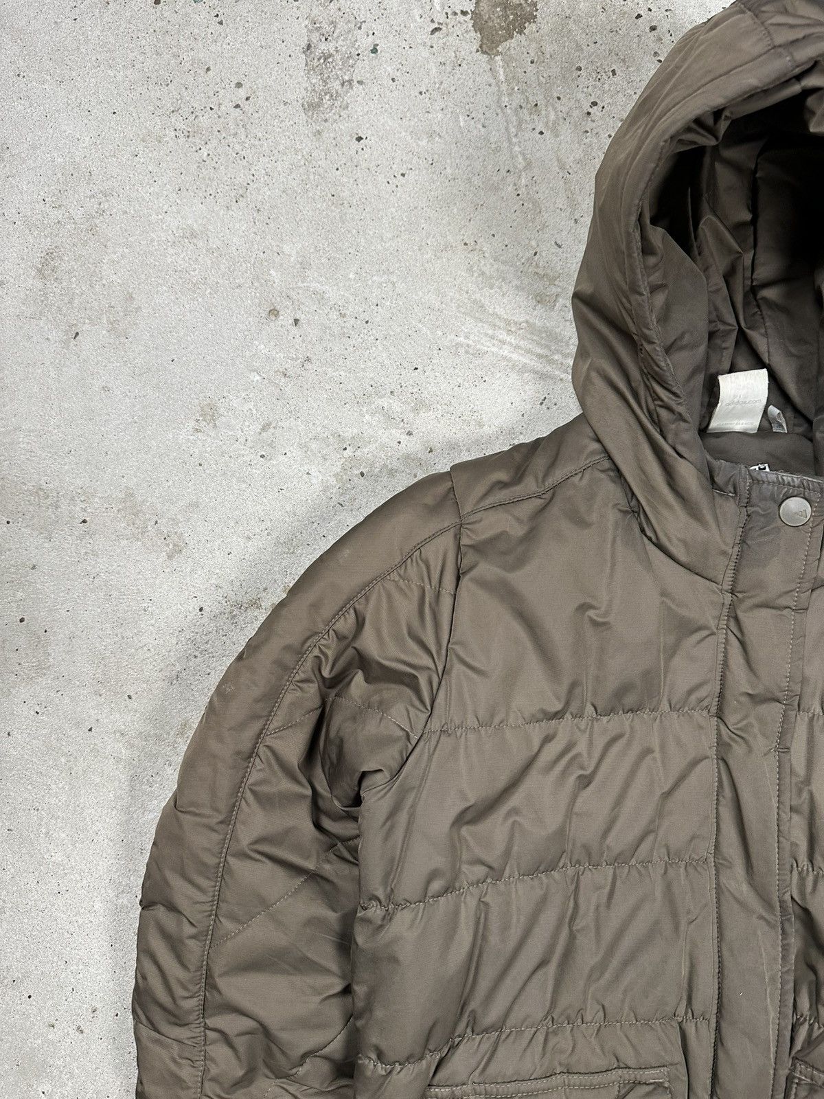 Adidas × Vintage Vintage Y2K Brown Adidas Hooded Bomber Jacket Utility Size US S / EU 44-46 / 1 - 6 Thumbnail