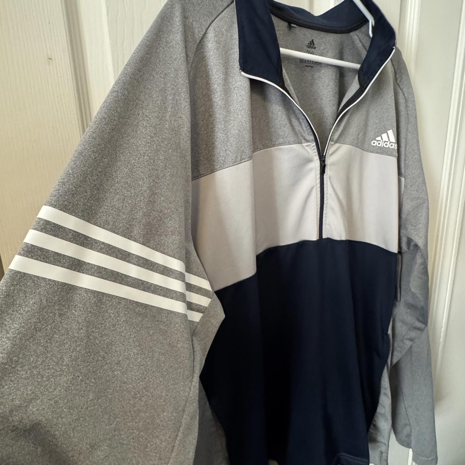 Adidas Adidas Men's 2XL Quarter Zip Pullover Sweatshirt Size US XXL / EU 58 / 5 - 2 Thumbnail