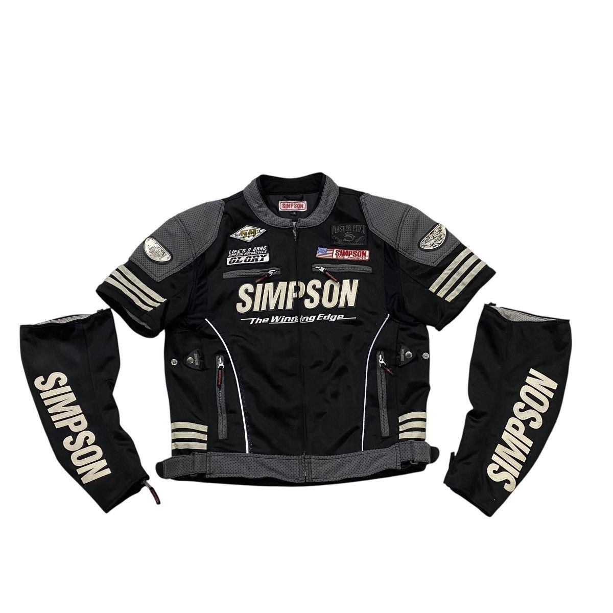 Vintage Vintage Simpson Racing Full Patches Mash Jackets Size US L / EU 52-54 / 3 - 7 Thumbnail