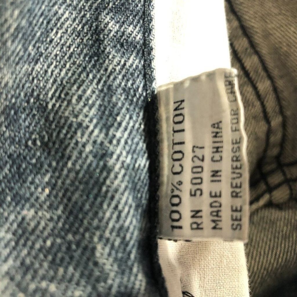 Vintage Y2K cotton jeans high waist wide legs acid wash dark blue 10 Size 32" / US 10 / IT 46 - 9 Thumbnail