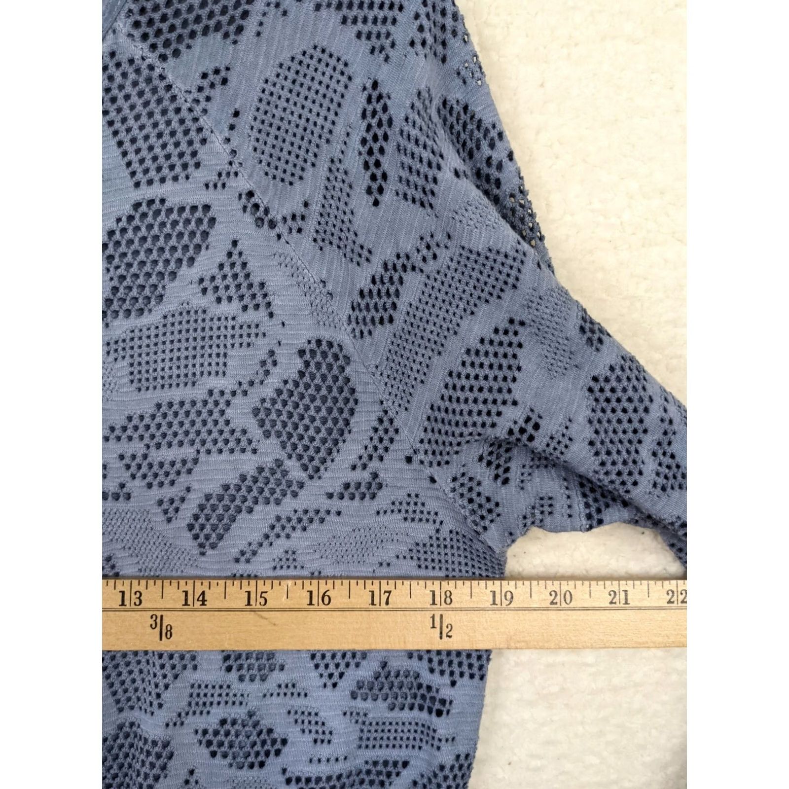Anthropologie Anthropologie Saturday Sunday Teal Blue Lace Top XS Womens Tie Waist Round Neck Pullover Casual Shirt Size XS / US 0-2 / IT 36-38 - 4 Thumbnail