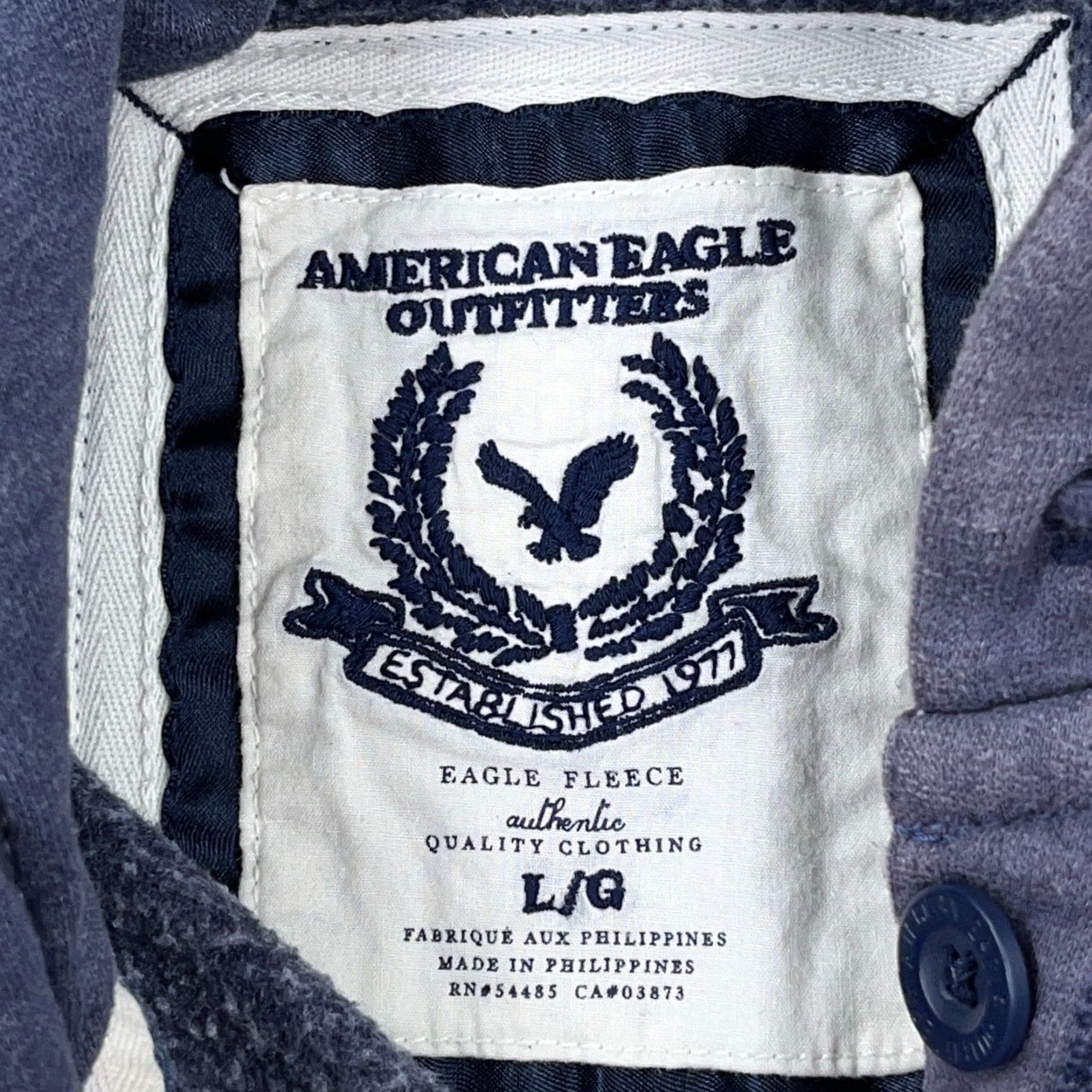 American Eagle Outfitters VINTAGE American Eagle Outfitters Hoodie Women L Blue Sun Faded Spell Out AEO 77 90s Modern Preppy Size L / US 10 / IT 46 - 4 Thumbnail