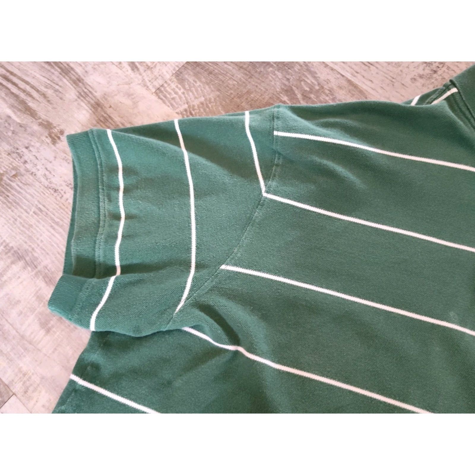 Disney Disney Mickey Mouse Polo Golf Shirt Green Striped Men's 2XL Embroidered Classic Activewear Size US XXL / EU 58 / 5 - 5 Thumbnail
