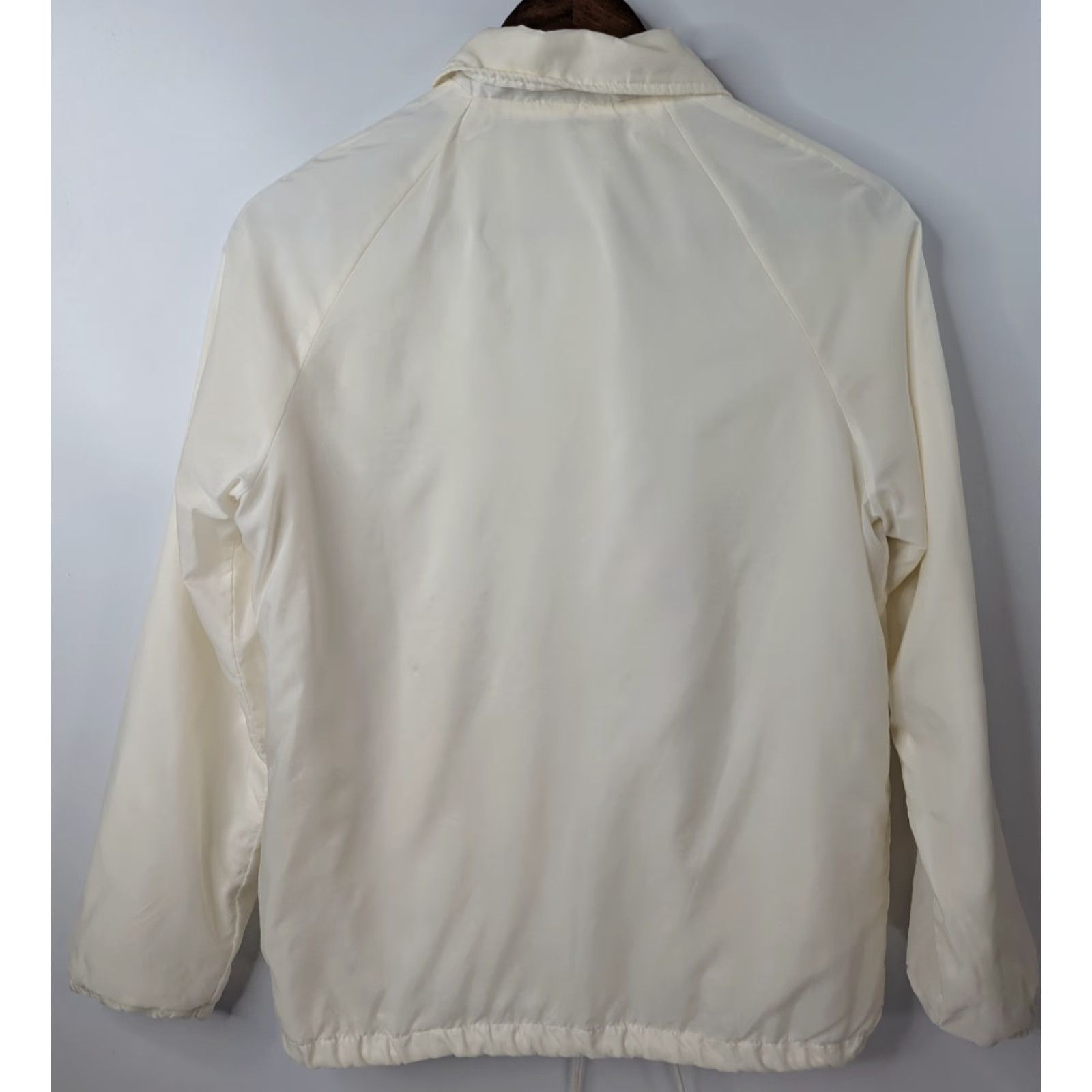 Sears VINTAGE Sears Windbreaker Lightweight Fleece Nylon Snap Jacket Small White Men - 80s Style Size US L / EU 52-54 / 3 - 5 Thumbnail